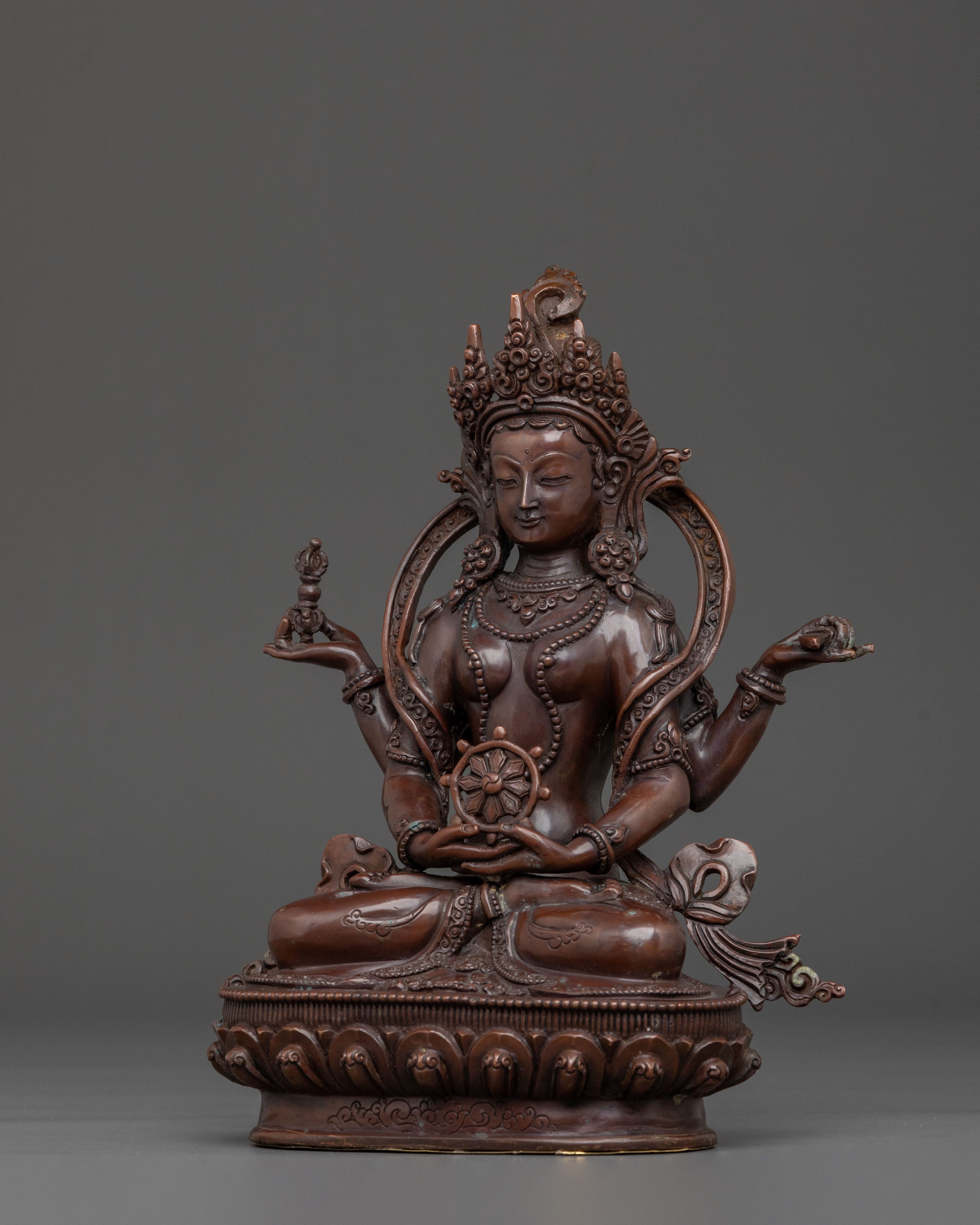 Prajnaparamita Oxidized Statue | Buddhist Shrine