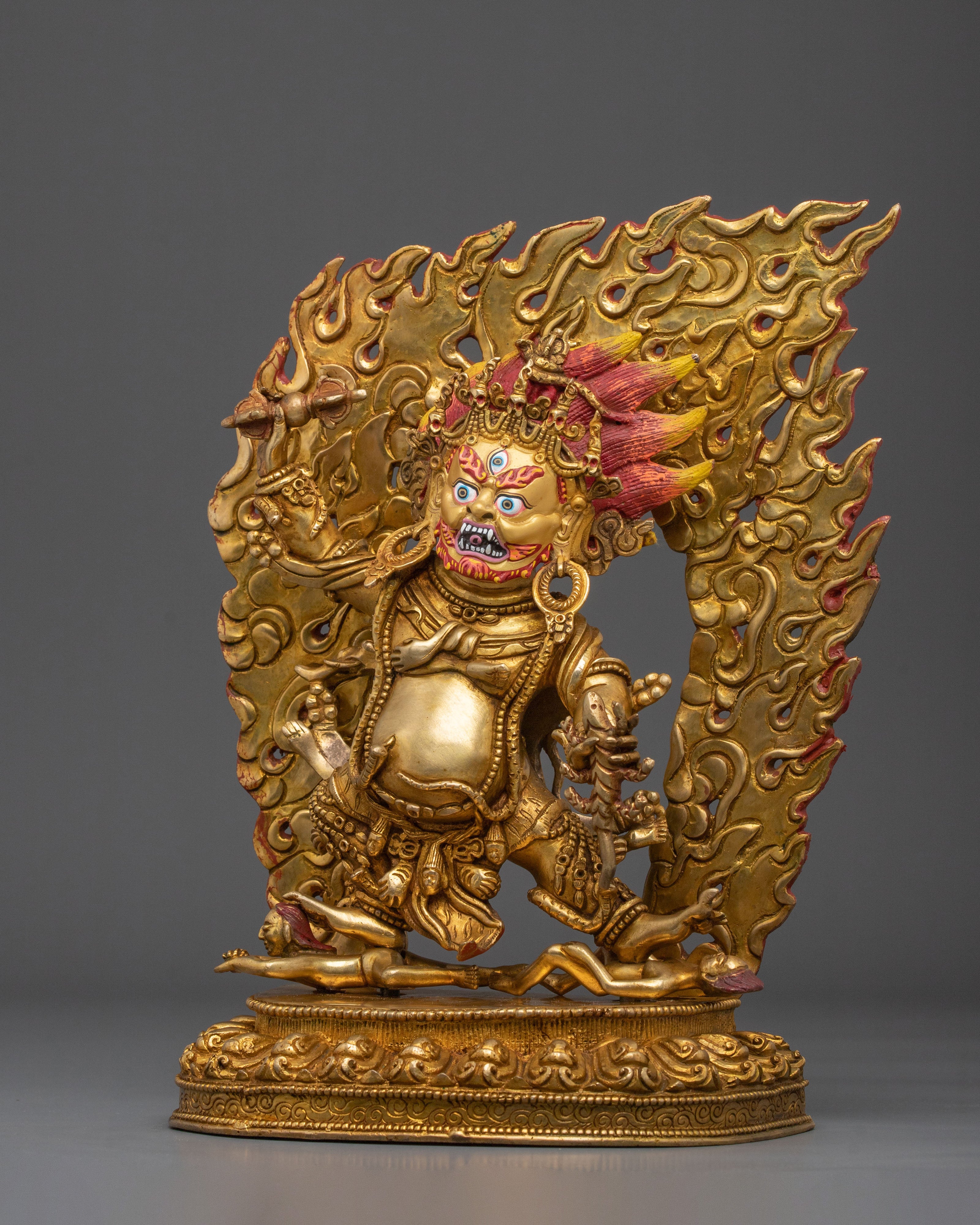 Guru Dragpo Traditional Statue | 24K Gold Gilded