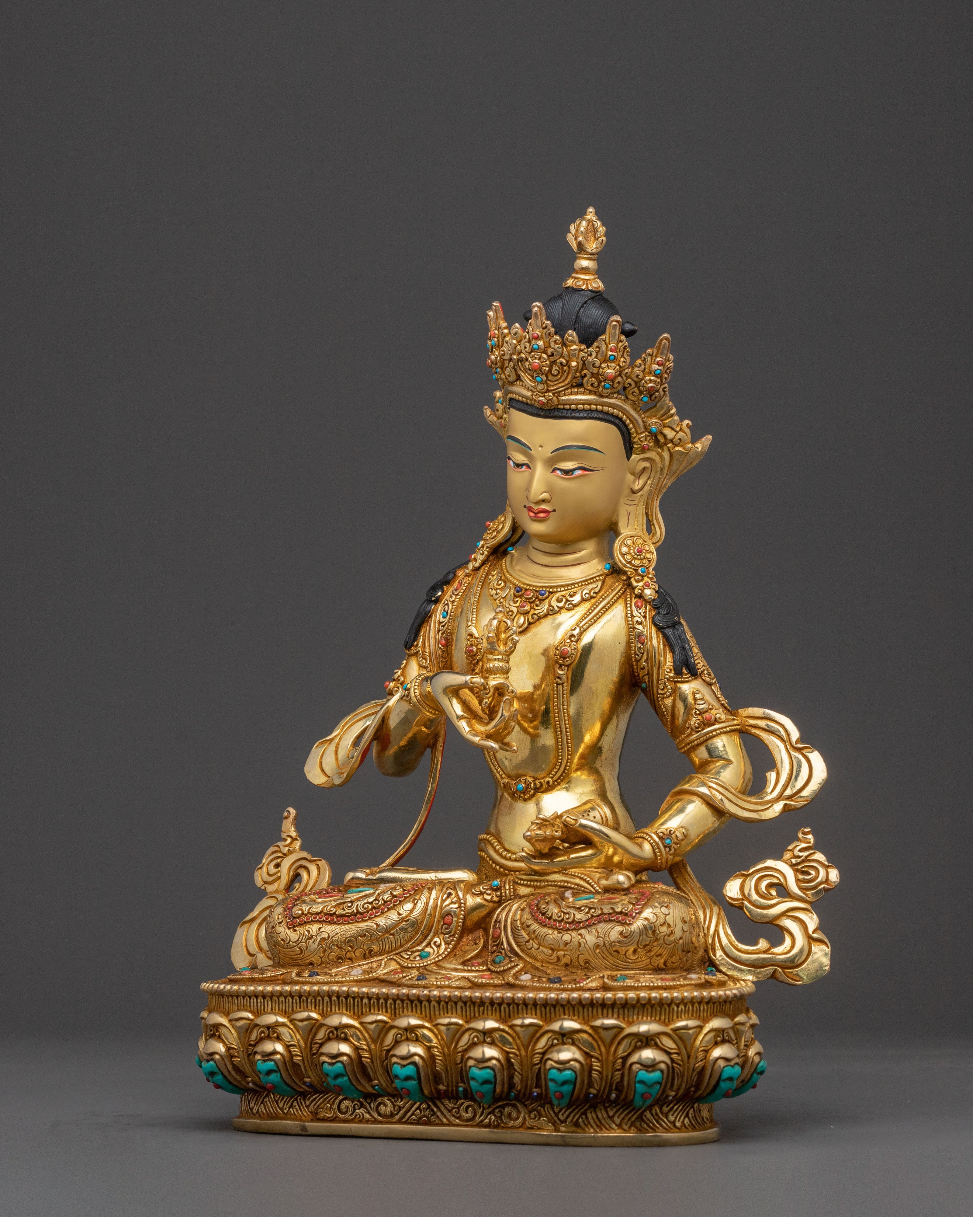 24K Gilded Vajrasattva Bodhisattva Wisdom Statue