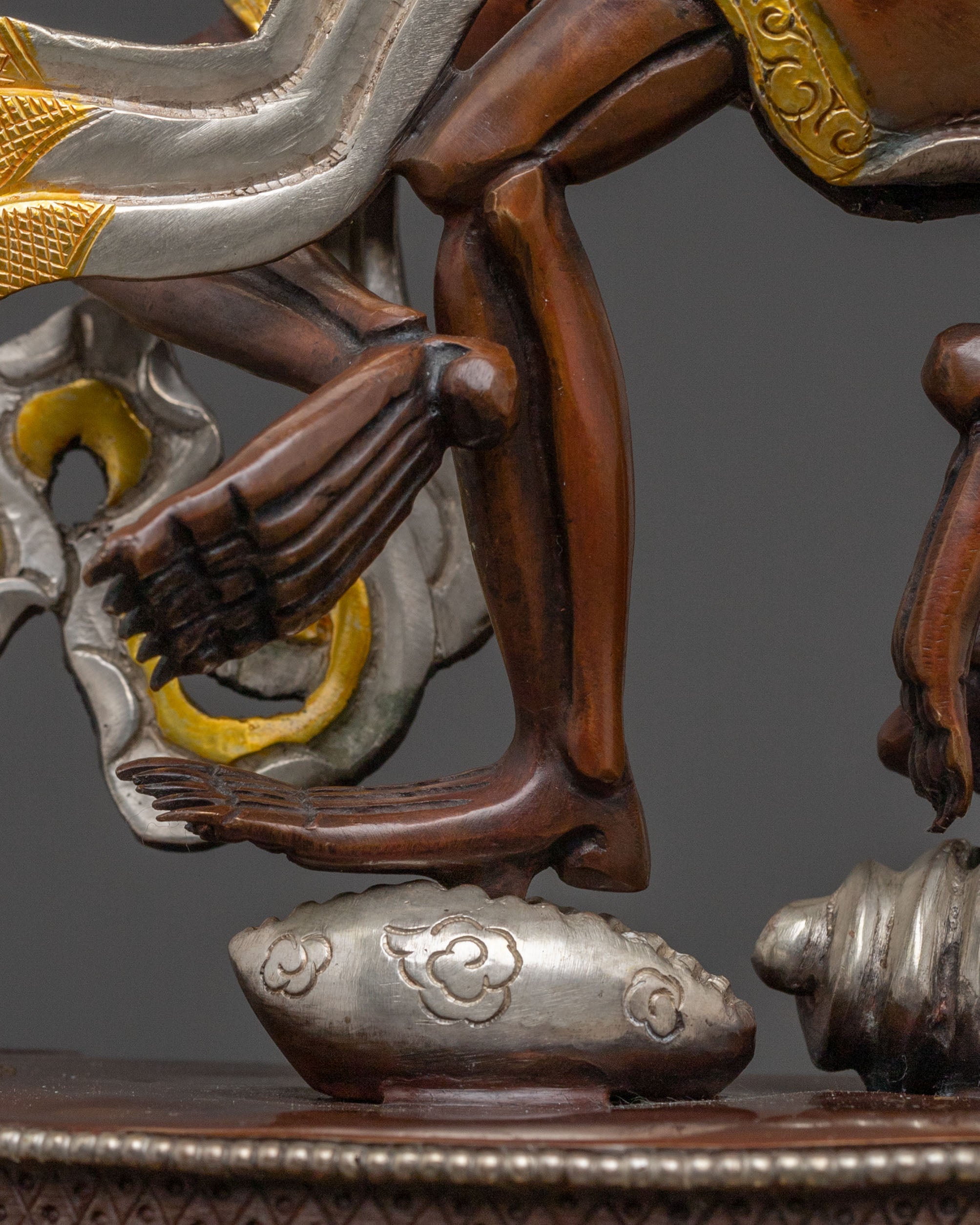 Chittipati Protection Statue: Copper Skeleton Duo