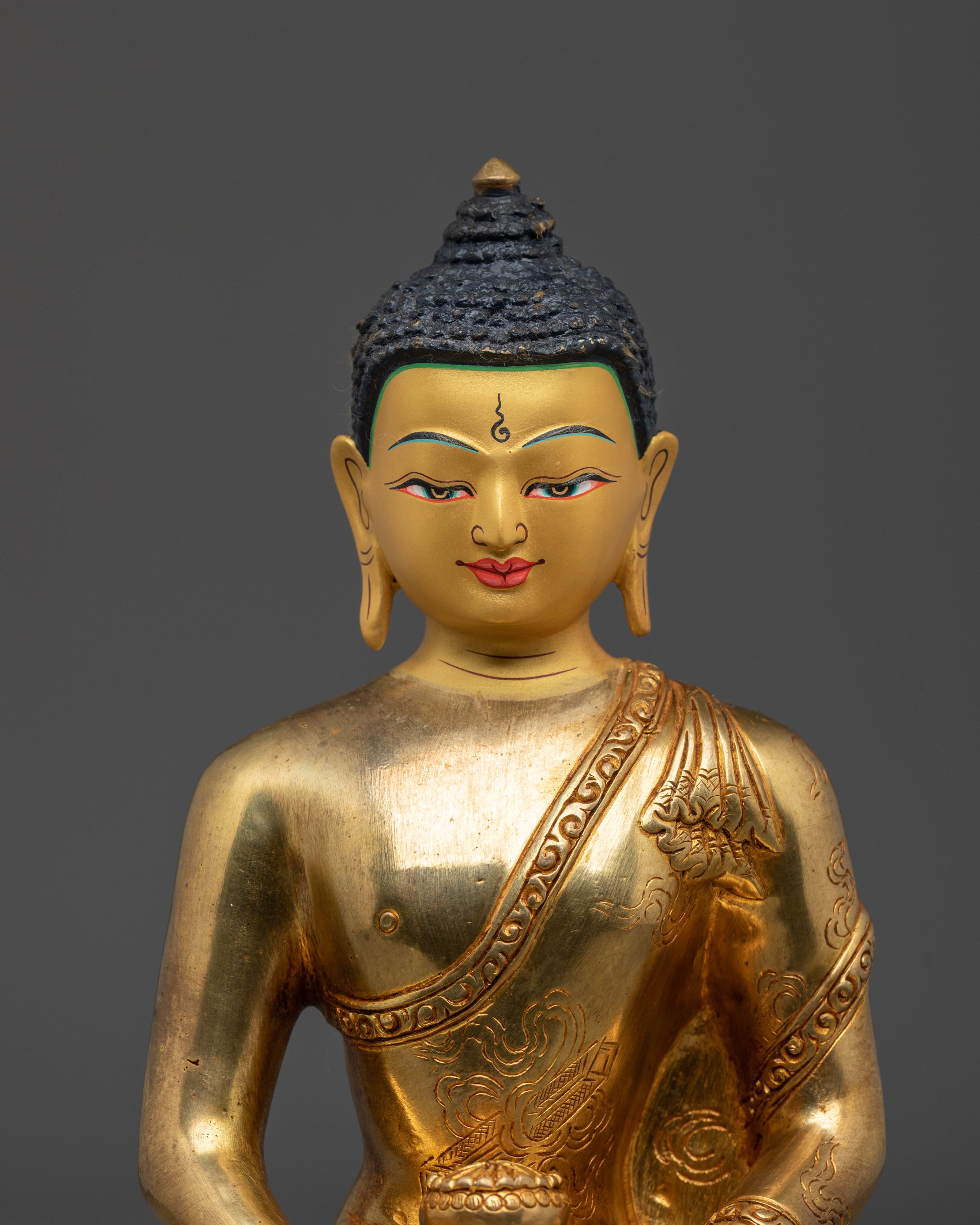 Serene Amitabha Buddhist Deity Statue: Buddha of Infinite Light
