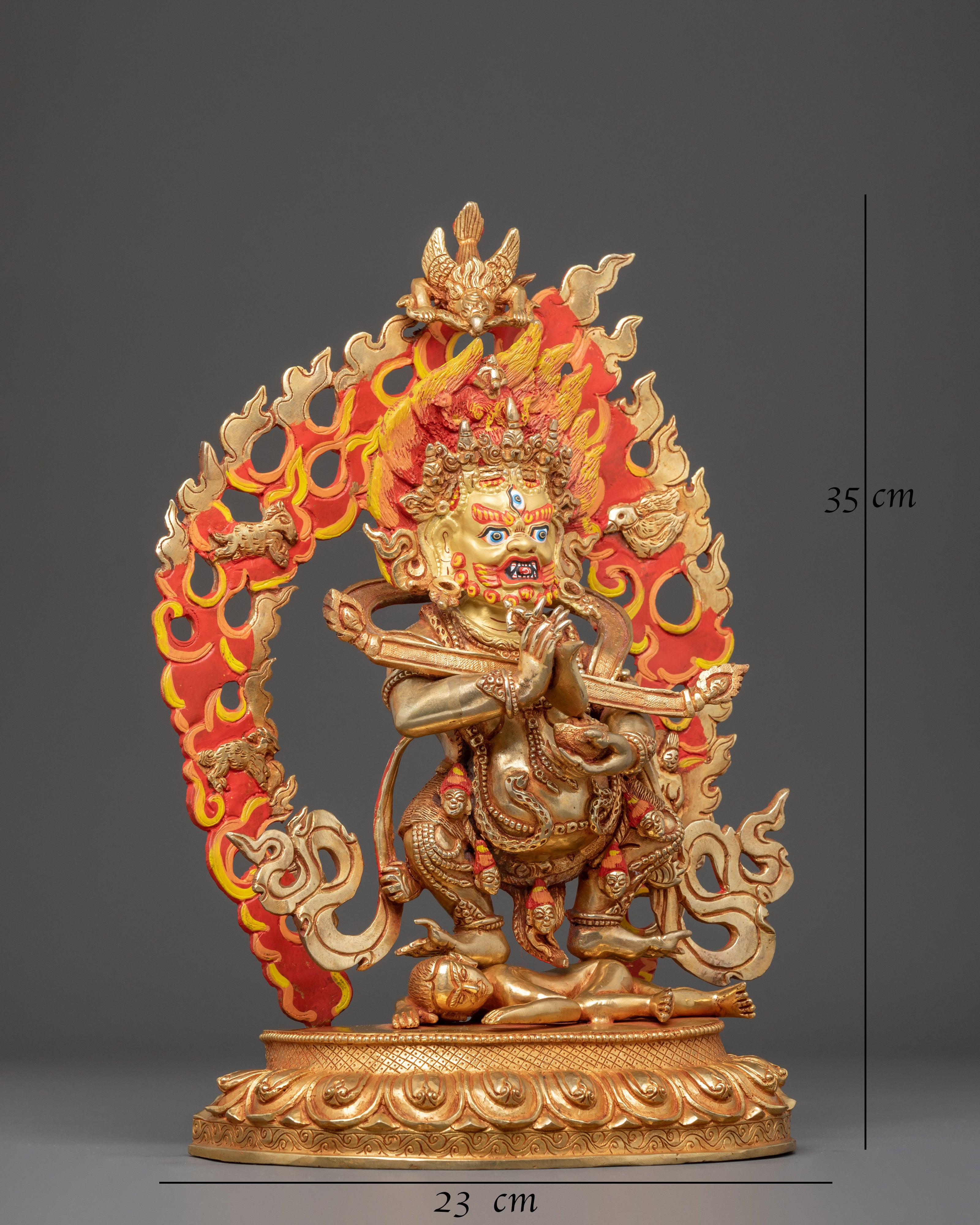 Handcrafted Wrathful Sakya Mahakala Figure