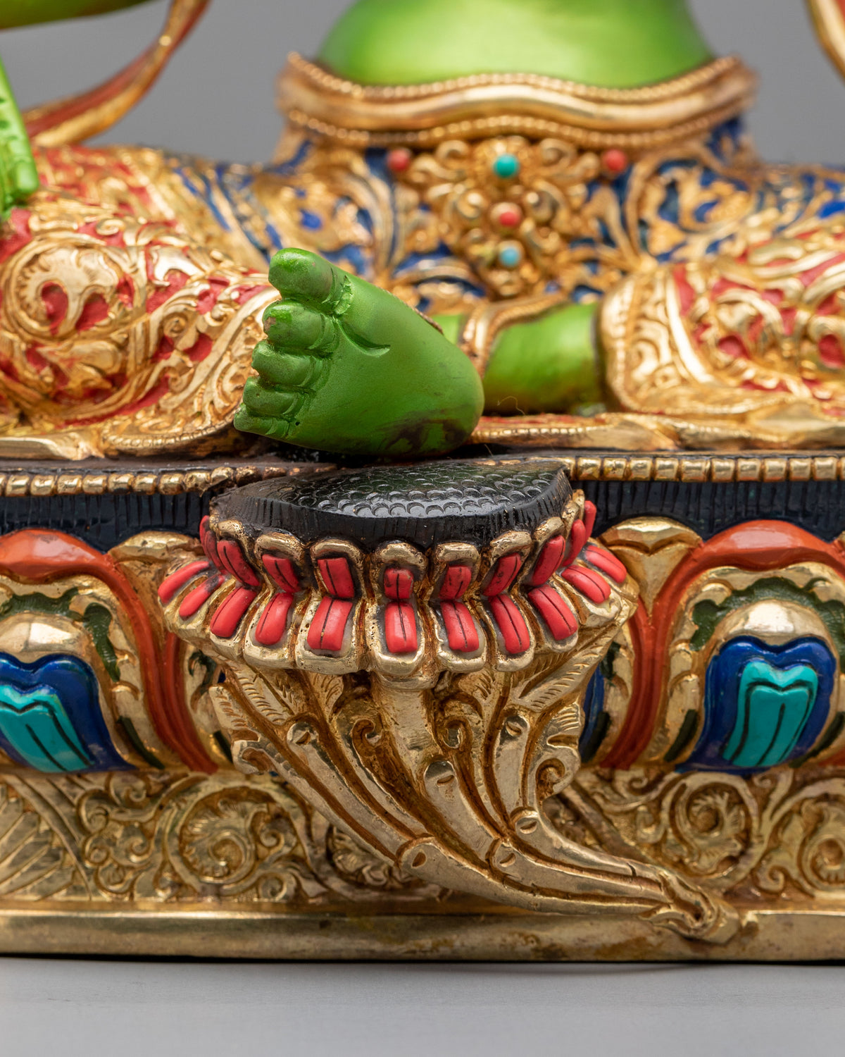 Goddess Green Tara Statue | Copper Figurine