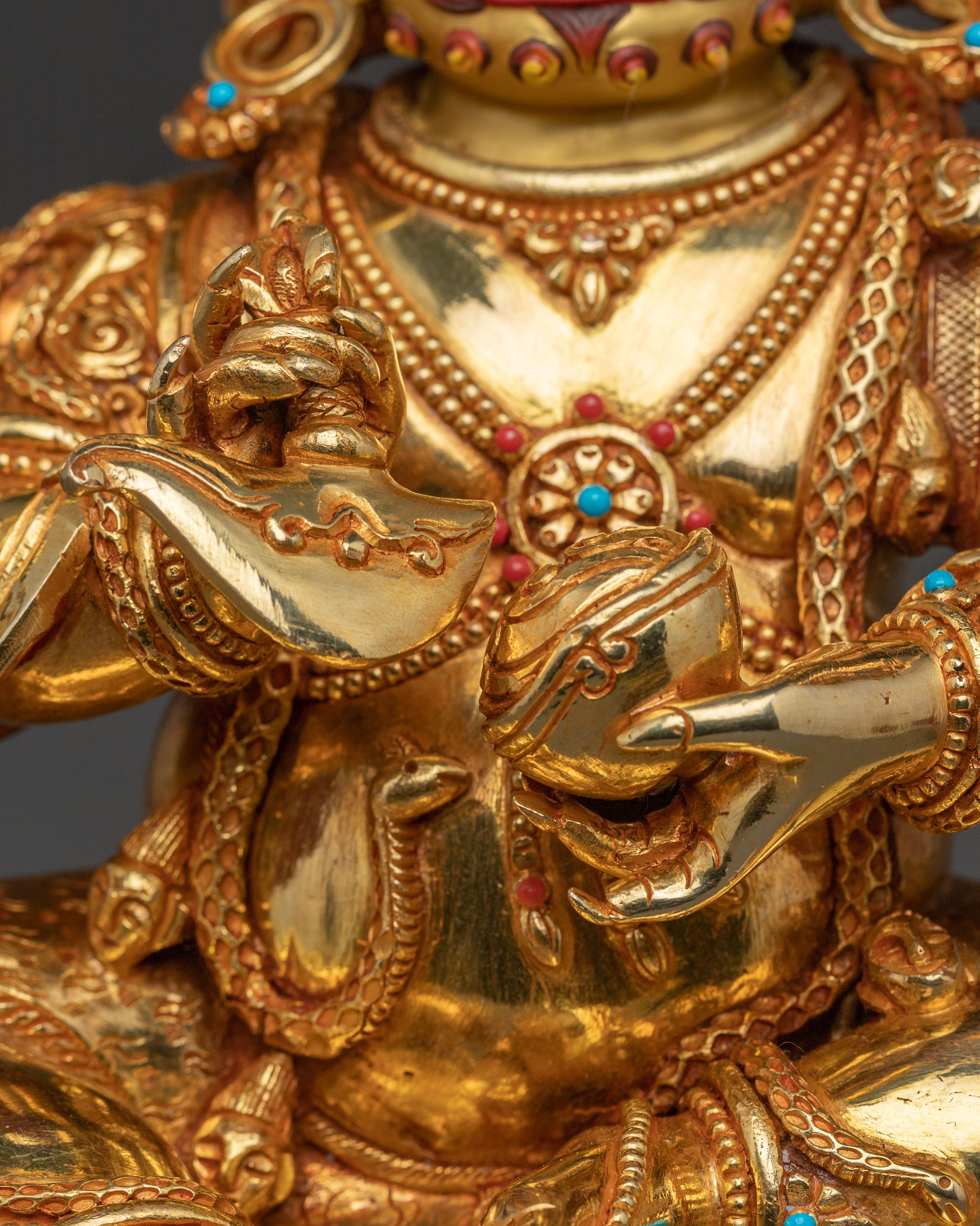 Four Armed Mahakala Statue: Fierce Protector