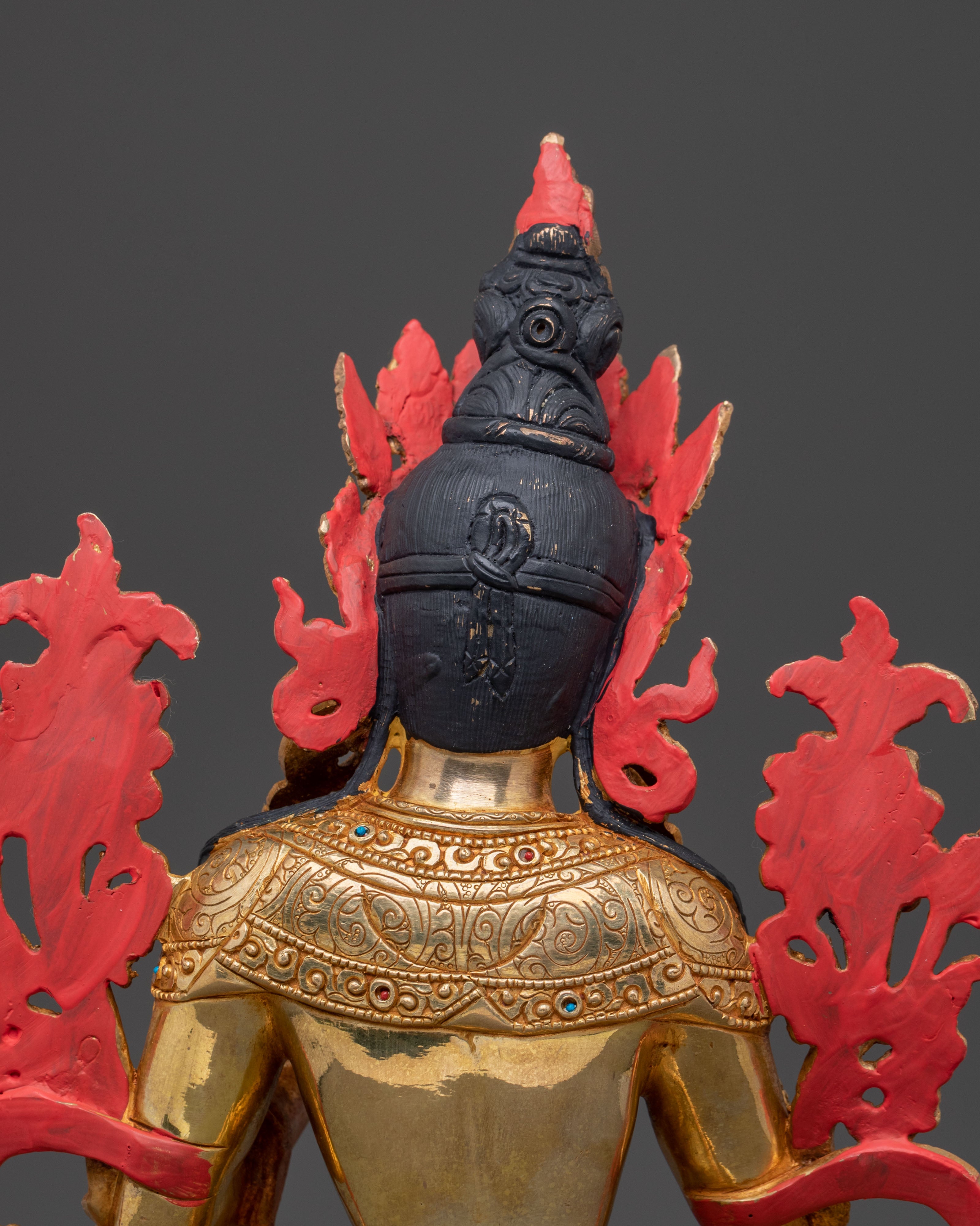 Green Tara 24K Gold Gilded Statue: Compassion Protector