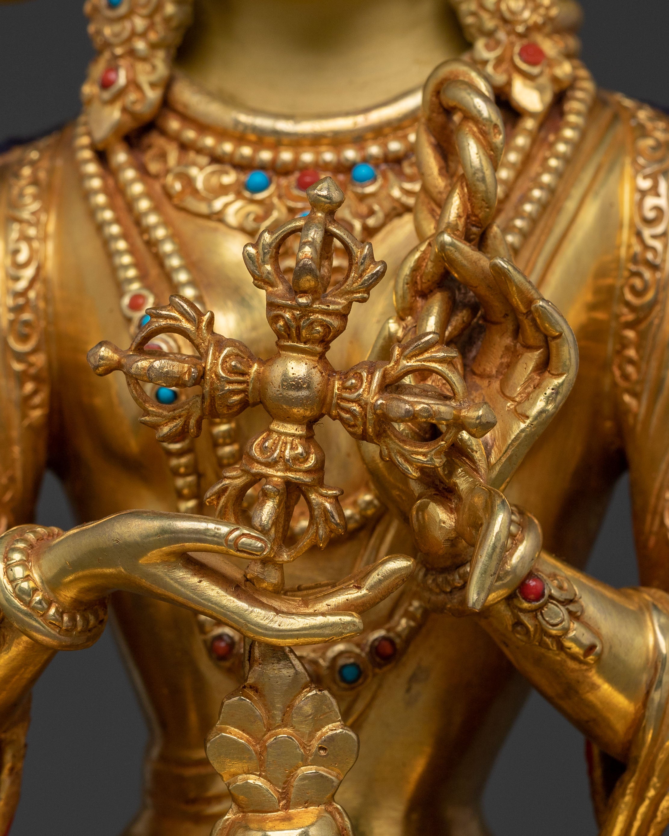 Namgyalma Statue: 24K Gold Gilded Dakini