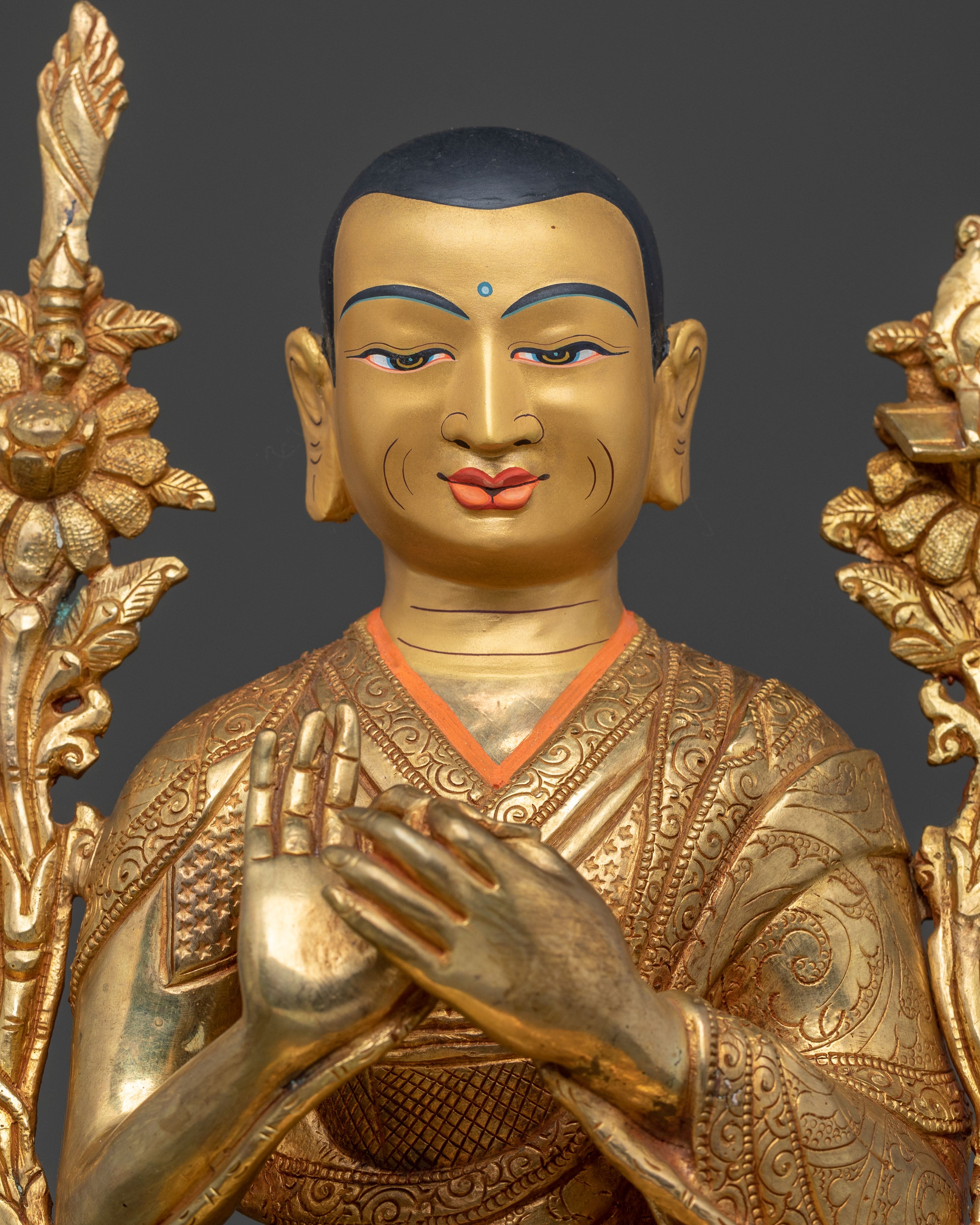 Spiritual Figurine of Tsongkhapa with Disciples | Sacred Statue