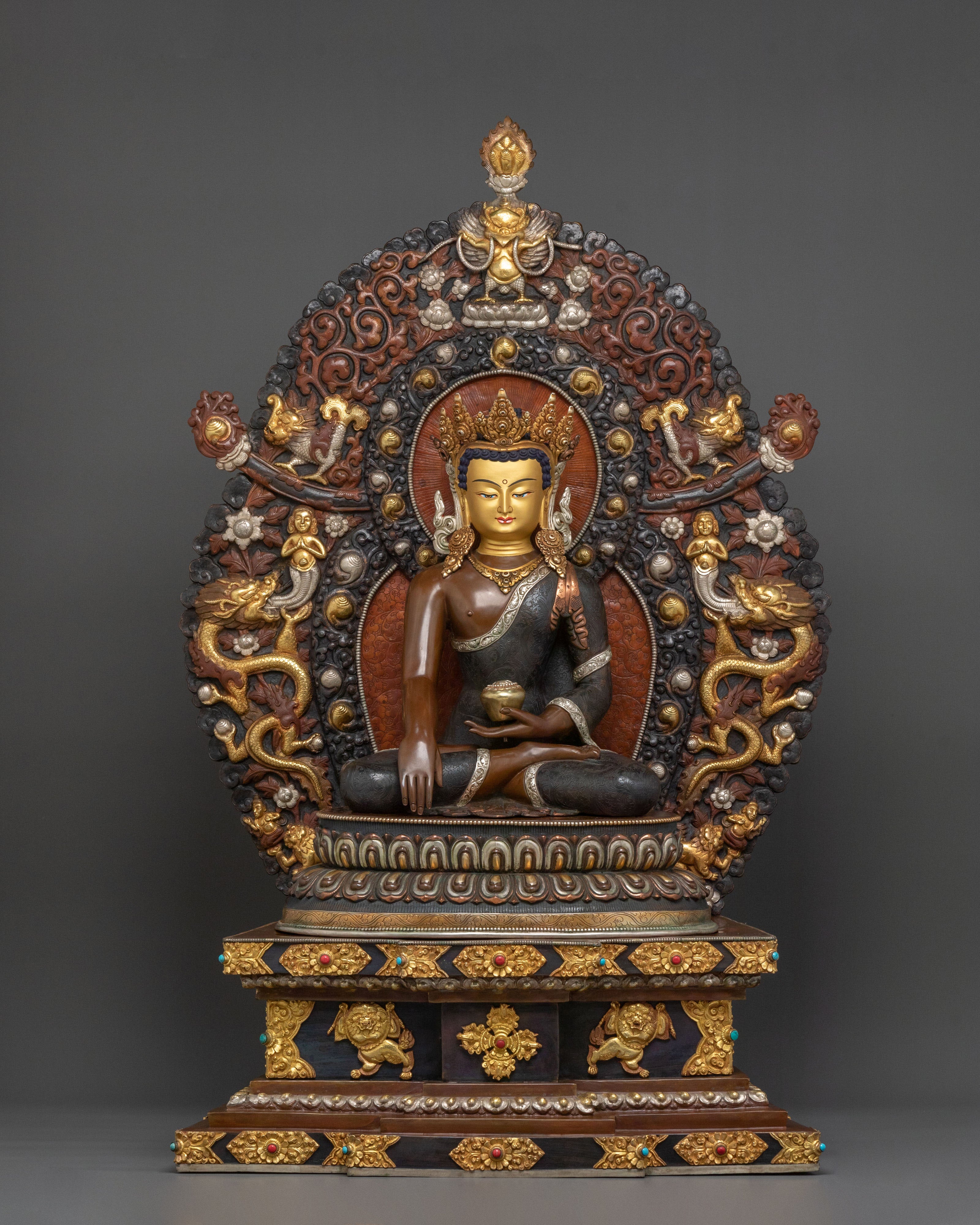 Shakyamuni Buddha Statue: Sacred Tibetan Buddhist Sculpture