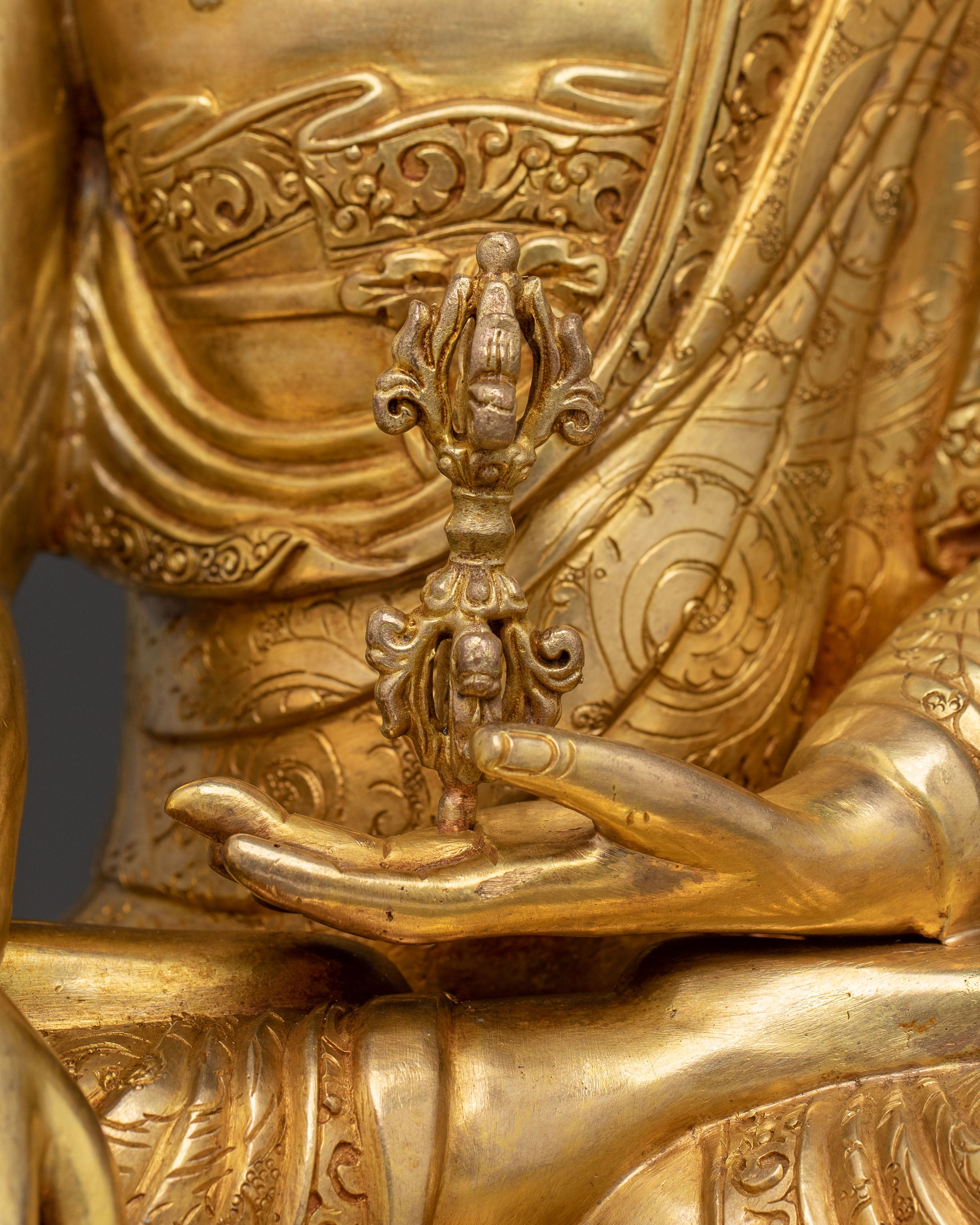 Golden Handmade Statue of Mitrgupa | Tantric Protector Deity