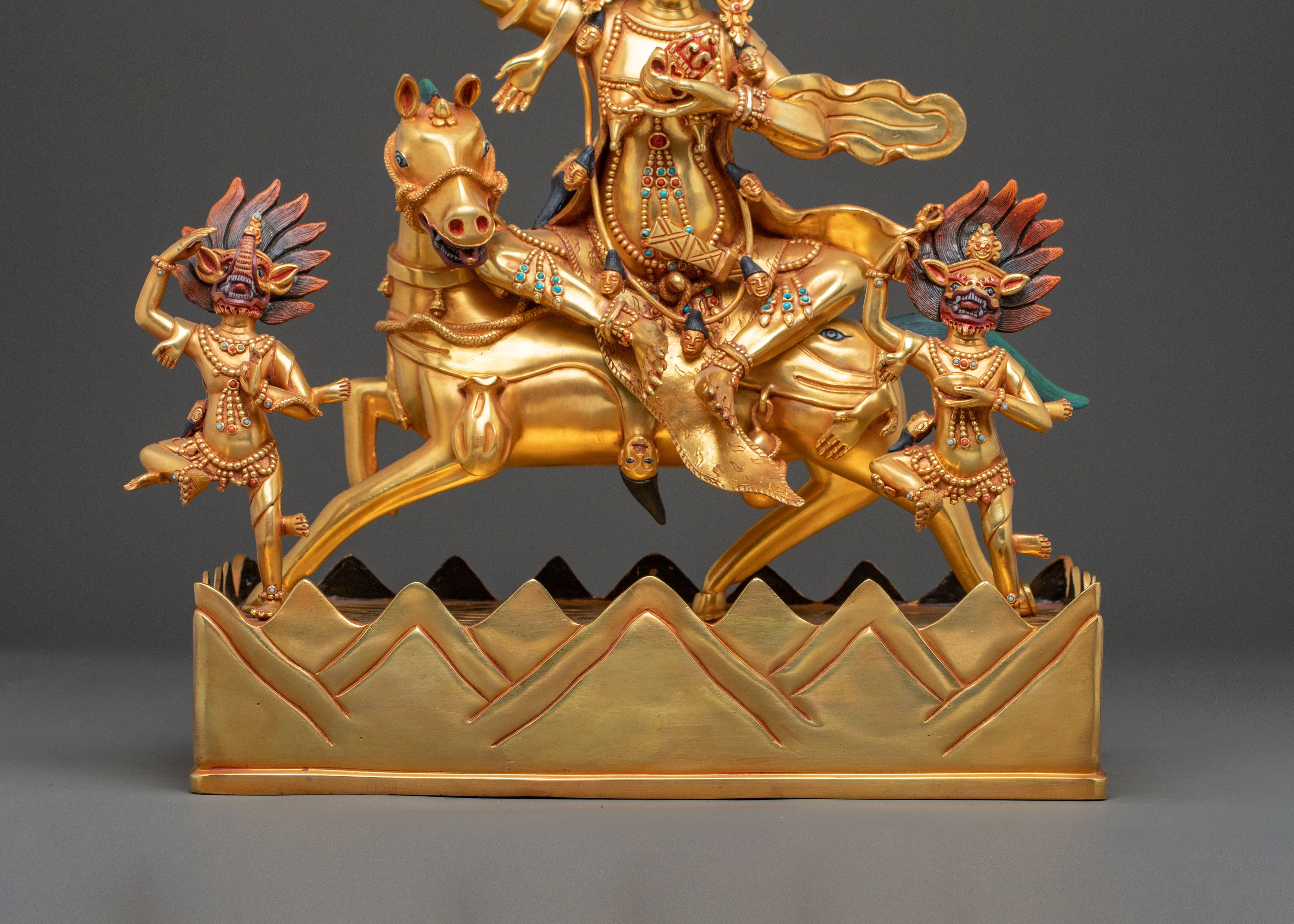 Palden Lhamo Golden Statue | Fierce Protector