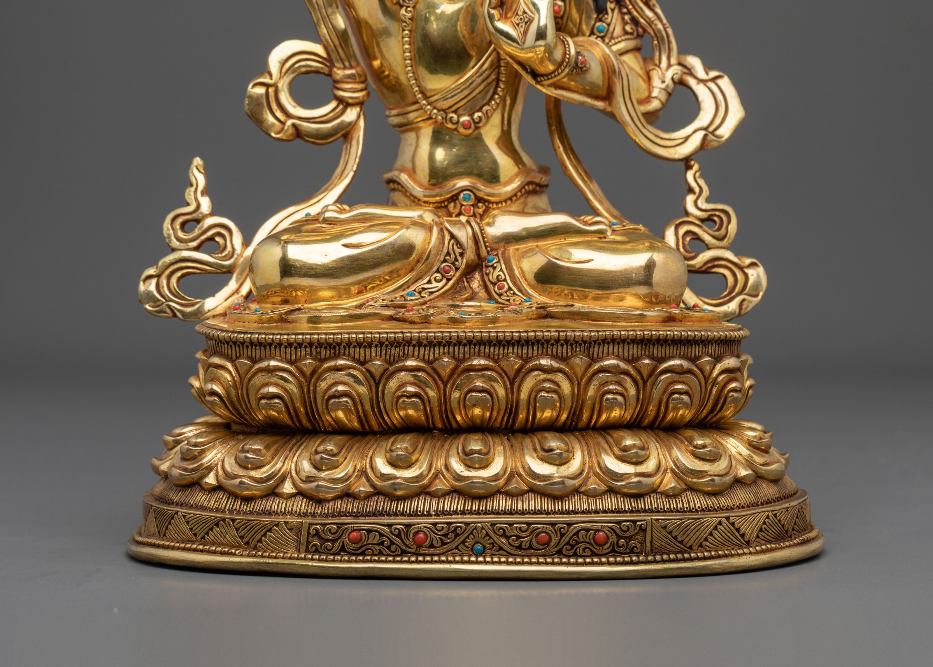 Manjushri Flaming Sword Wisdom Sculpture | Deity of Transcendent Knowledge