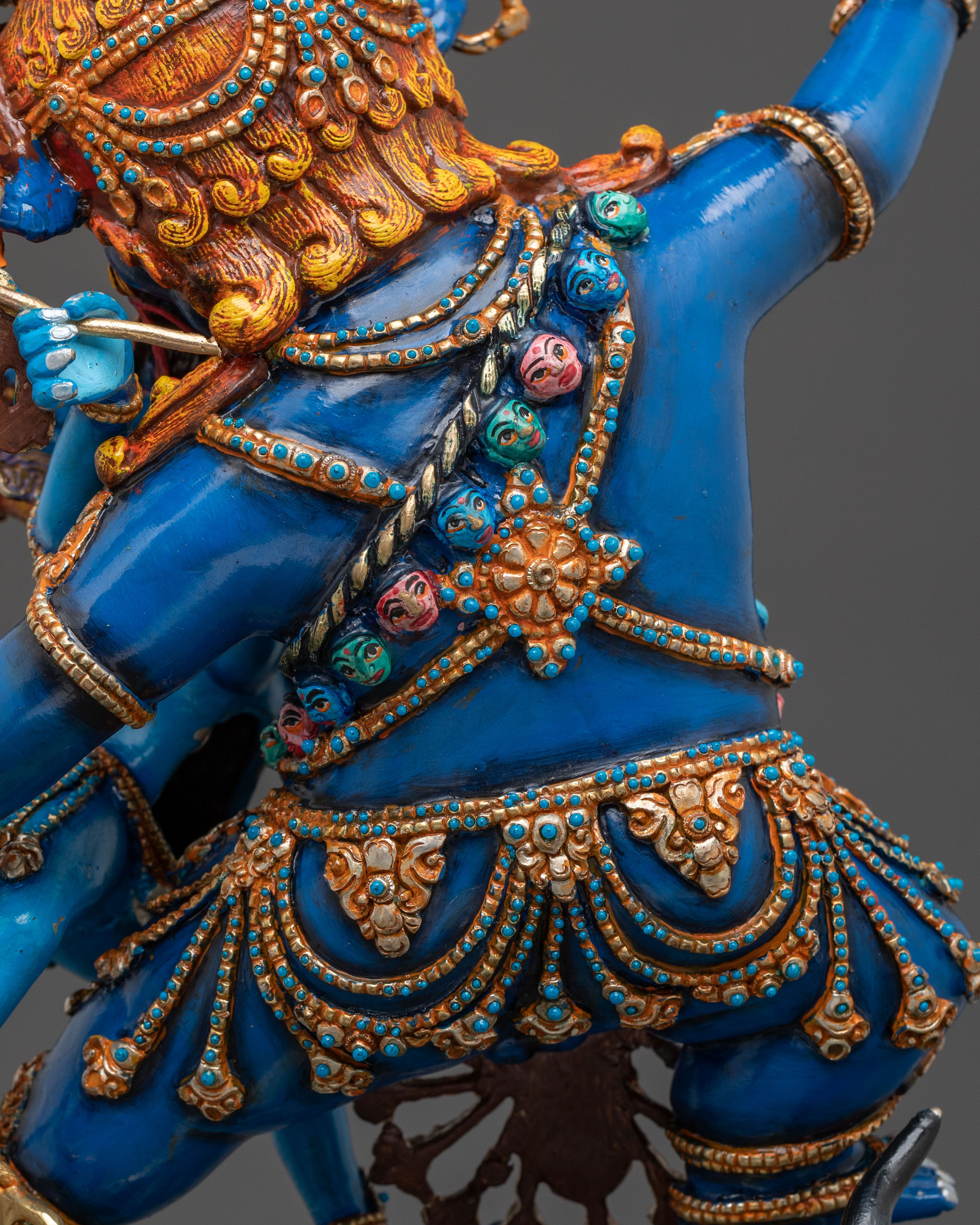 Yama Dharmaraja Sculpture with Copper Body