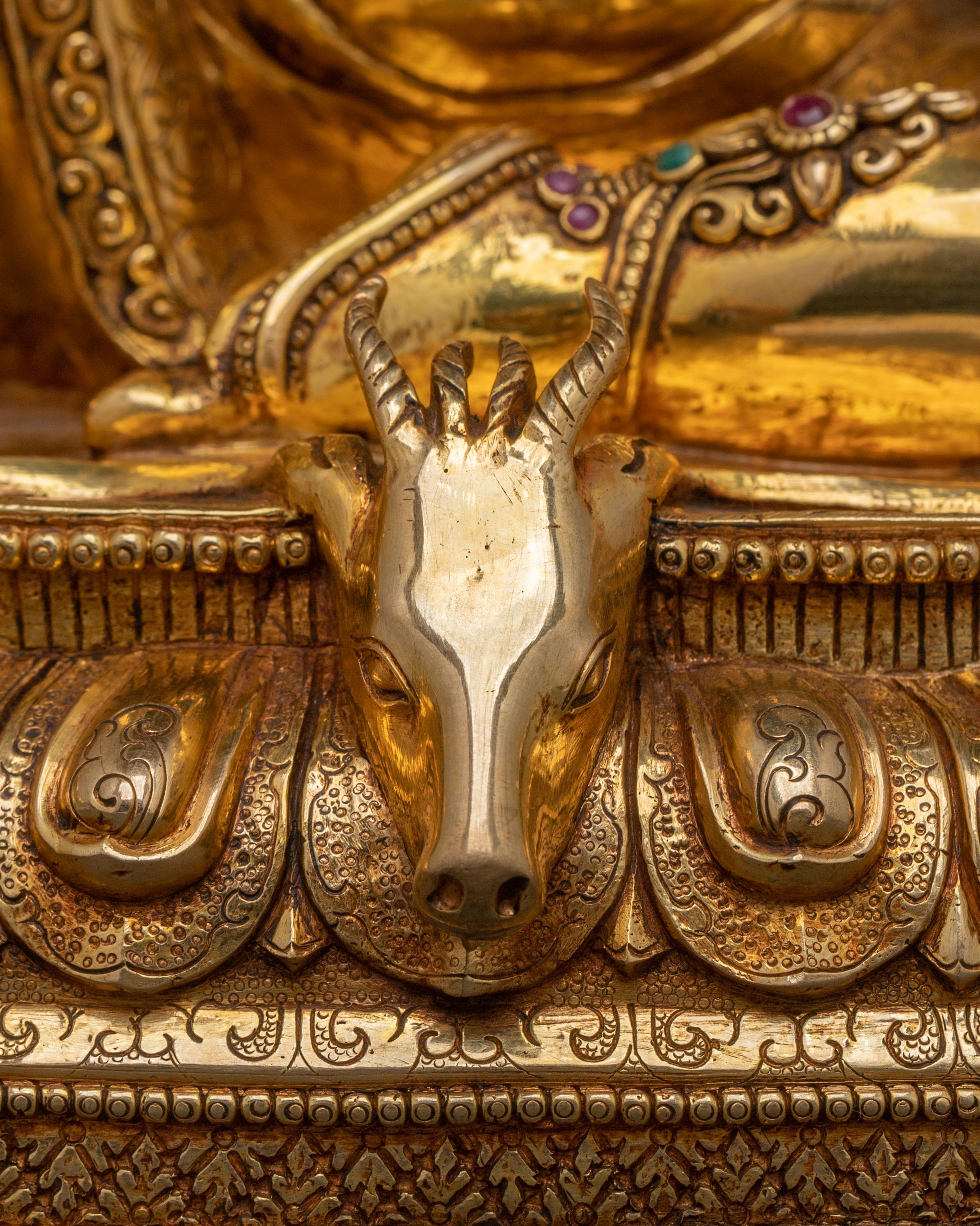 Virupa Golden Statue: Radiant Mahasiddha Sculpture
