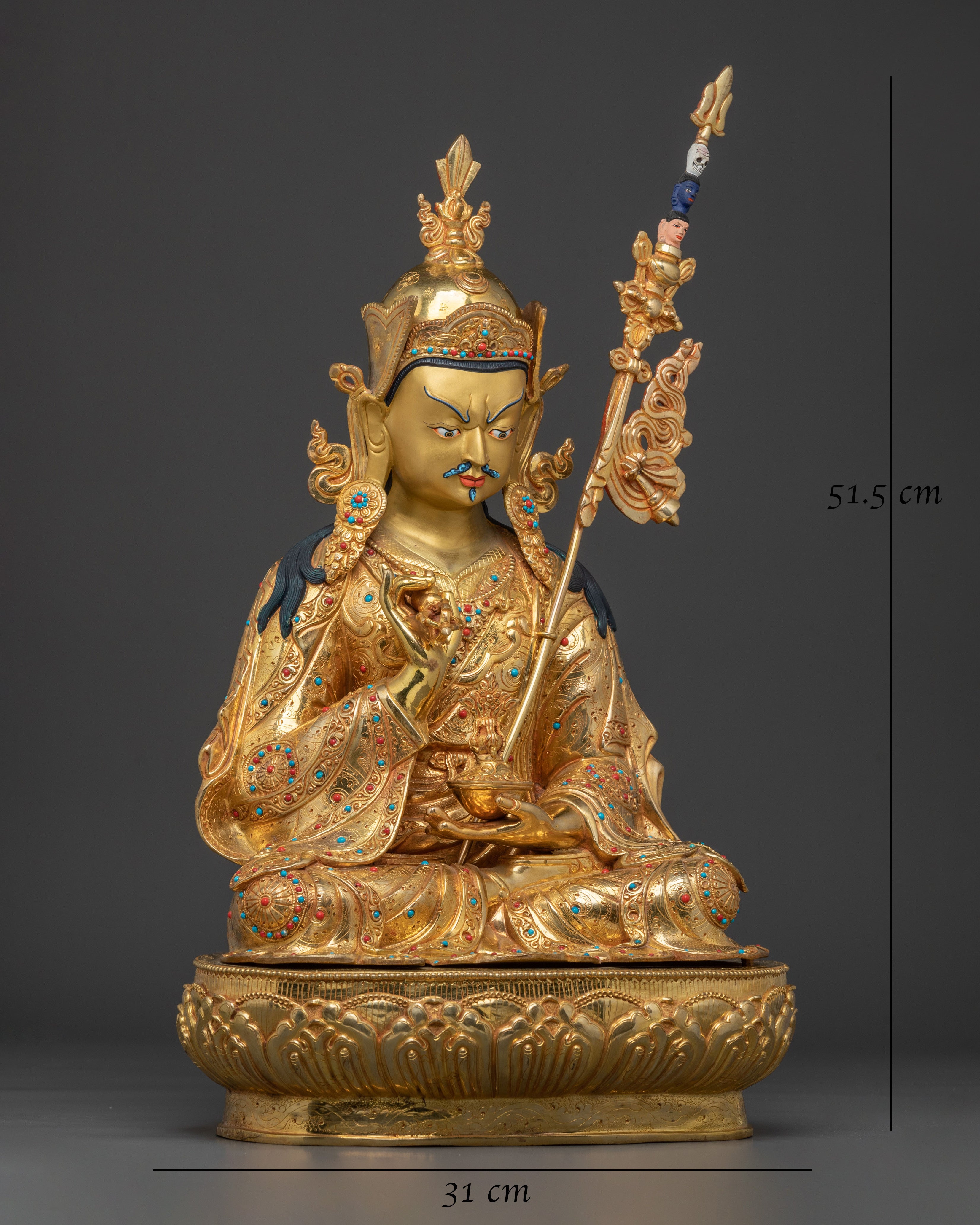 Handcrafted Guru Tsokye Dorje Statue | Lotus Born Vajra Guru of Wisdom and Power