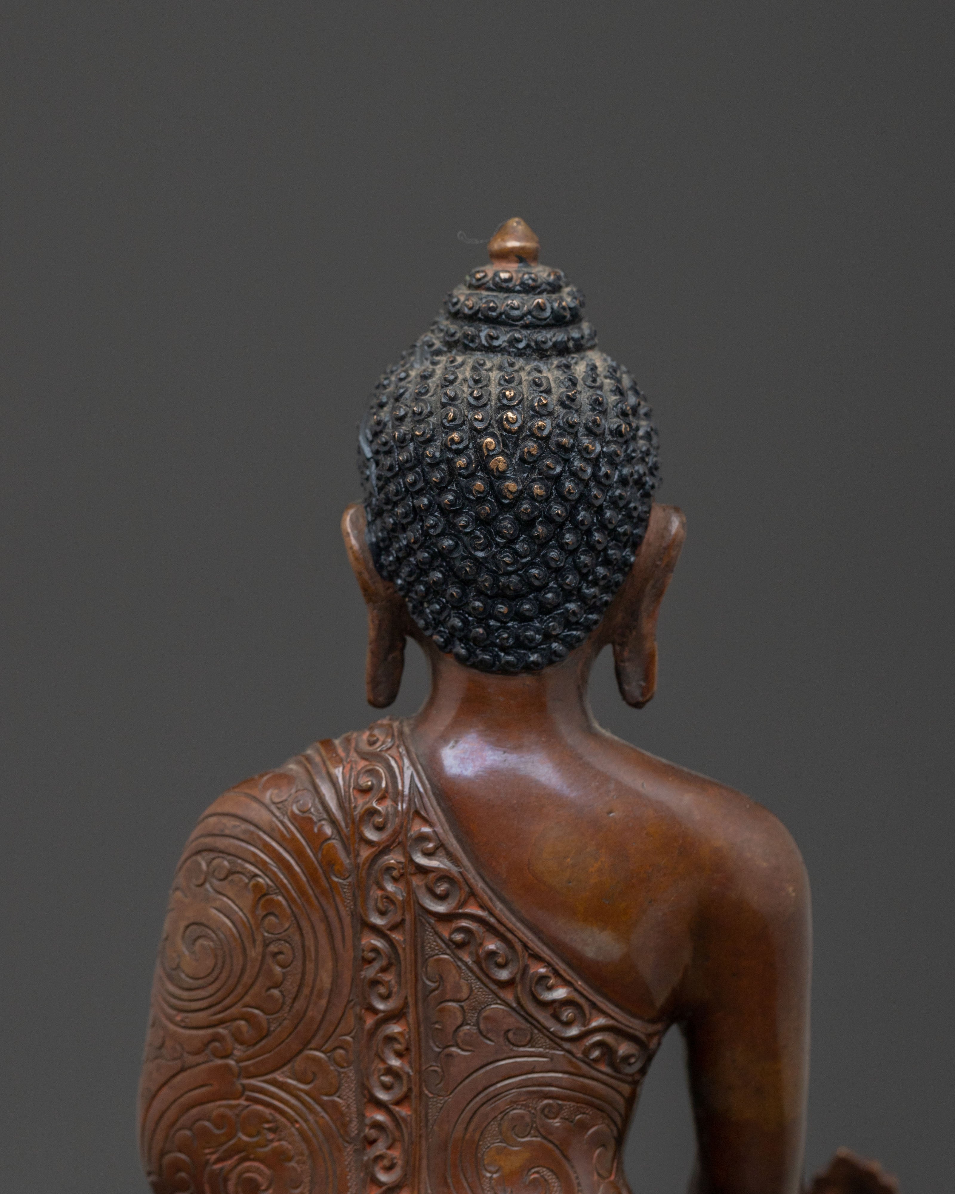 Sangye Menla Spiritual Figure | Oxidized Copper Body