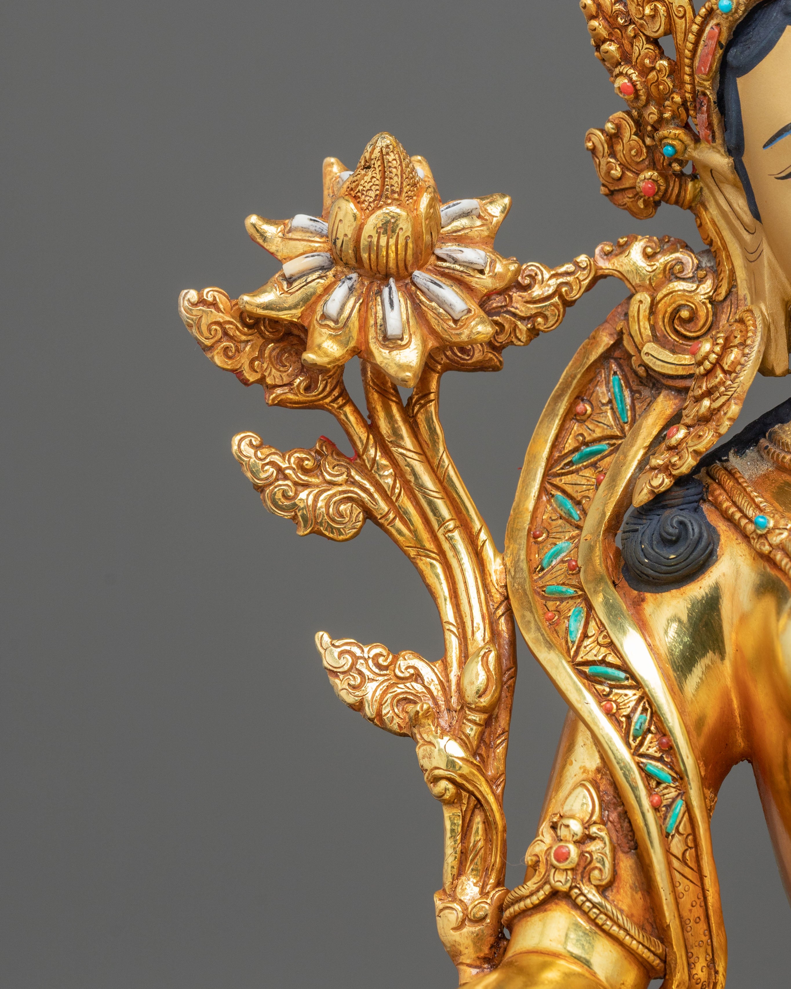 Green Tara Sculpture | Tibetan Fearless Protector