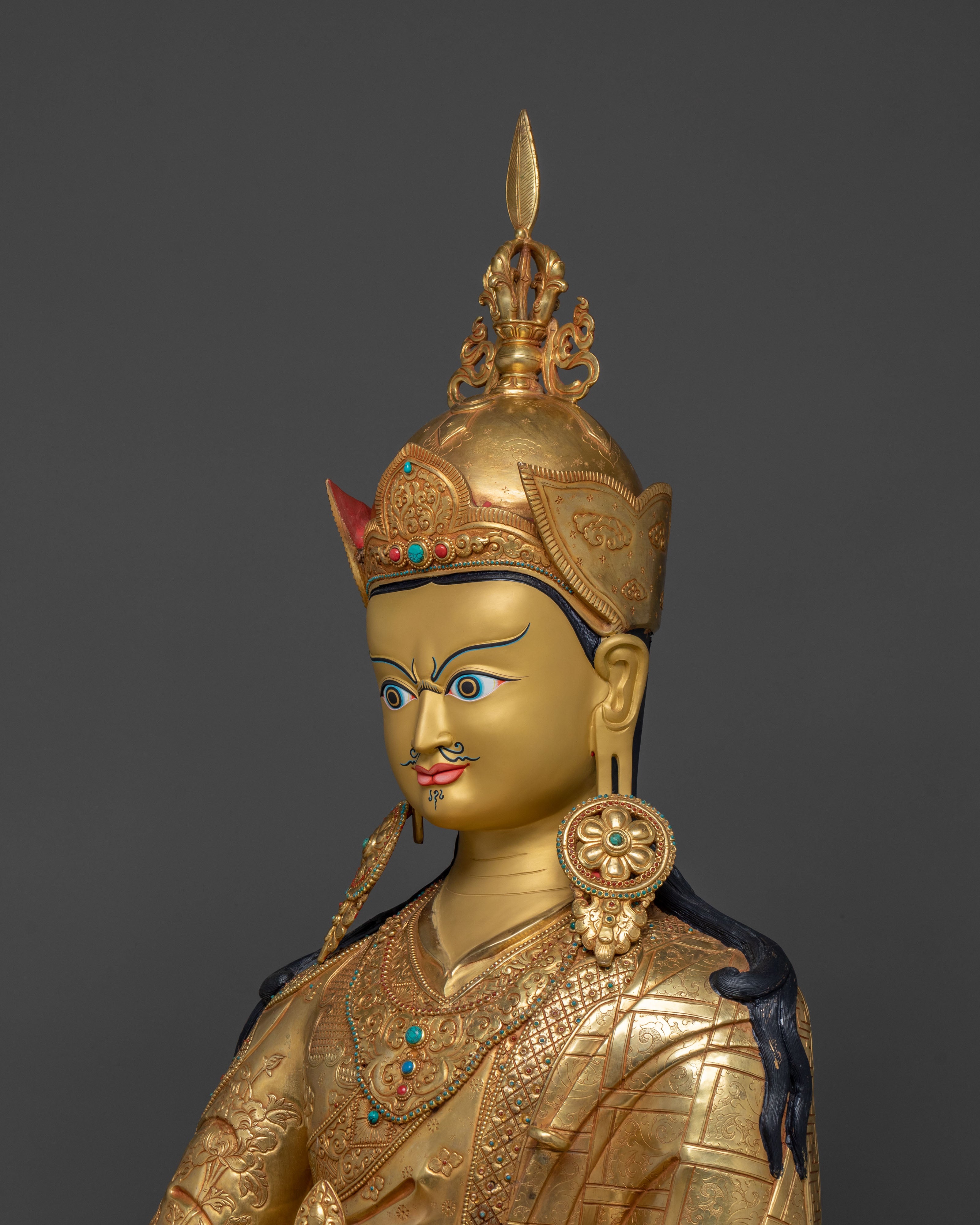 Majestic Lotus Born Guru Rinpoche Statue | Symbol of Wisdom and Compassion