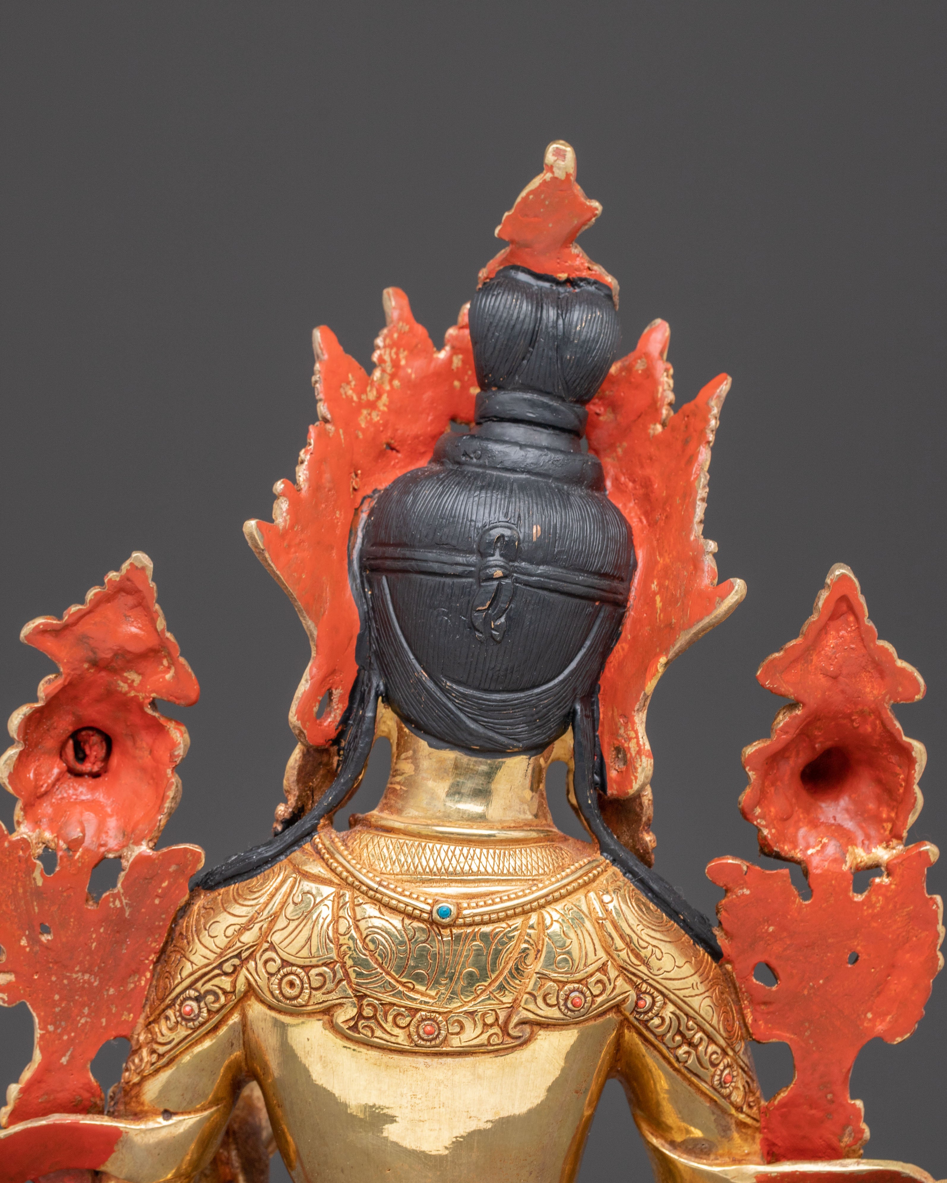 Handcrafted Figurine of White Tara Healing Goddess