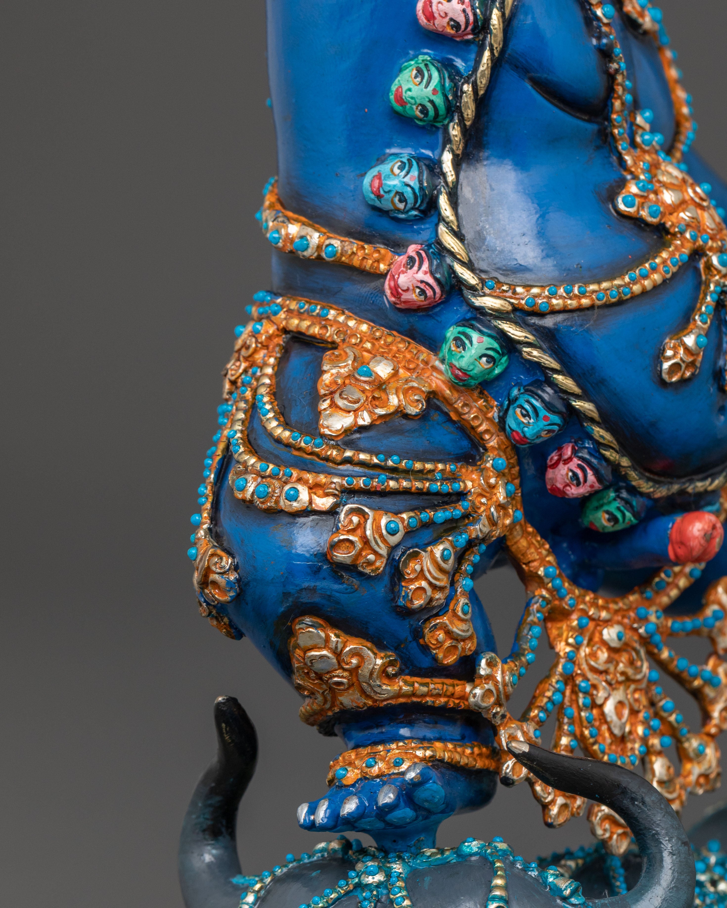 Yama Dharmaraja Sculpture with Copper Body