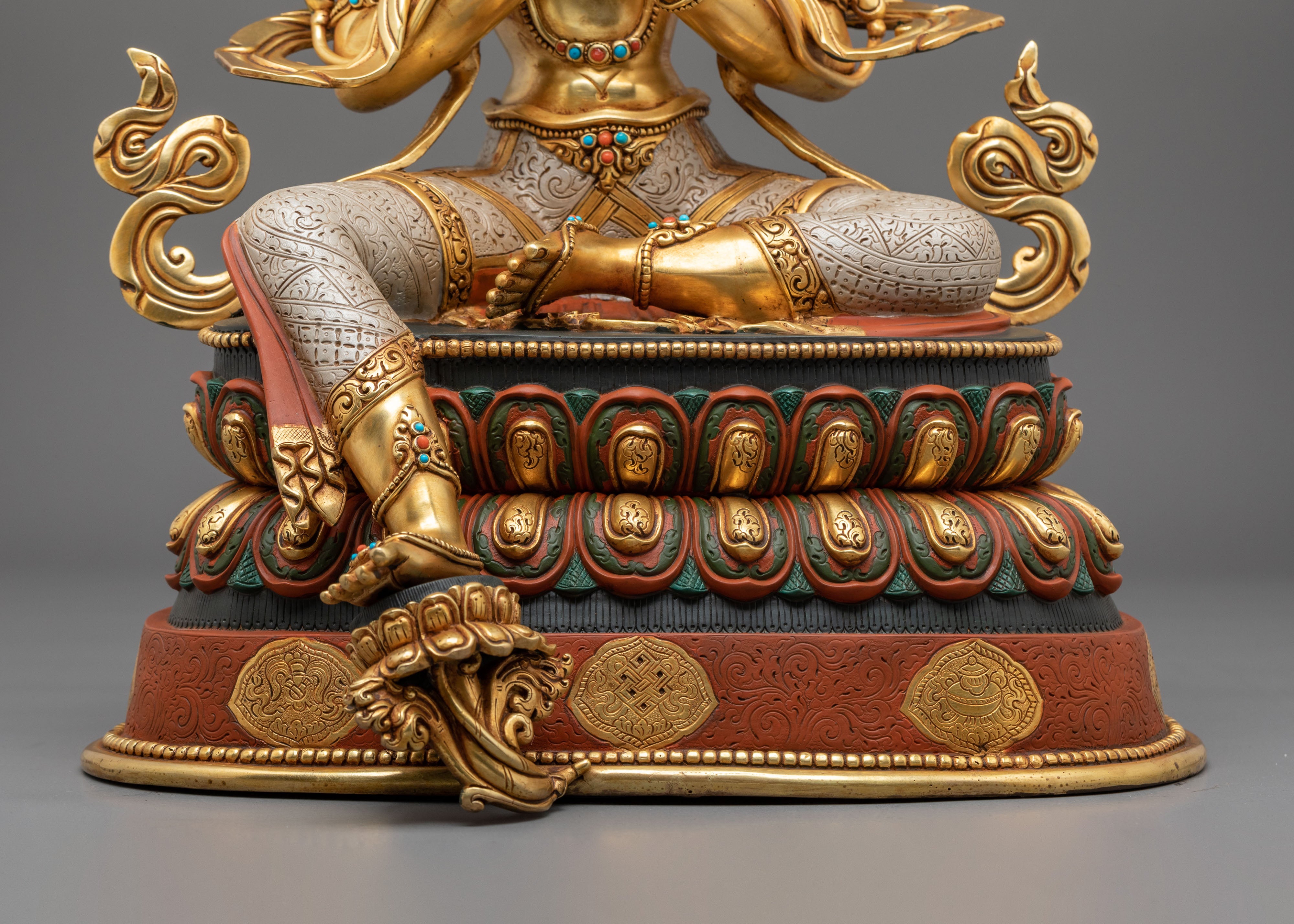 Tikshna Manjushri: 24K Gold Gilded Copper Statue