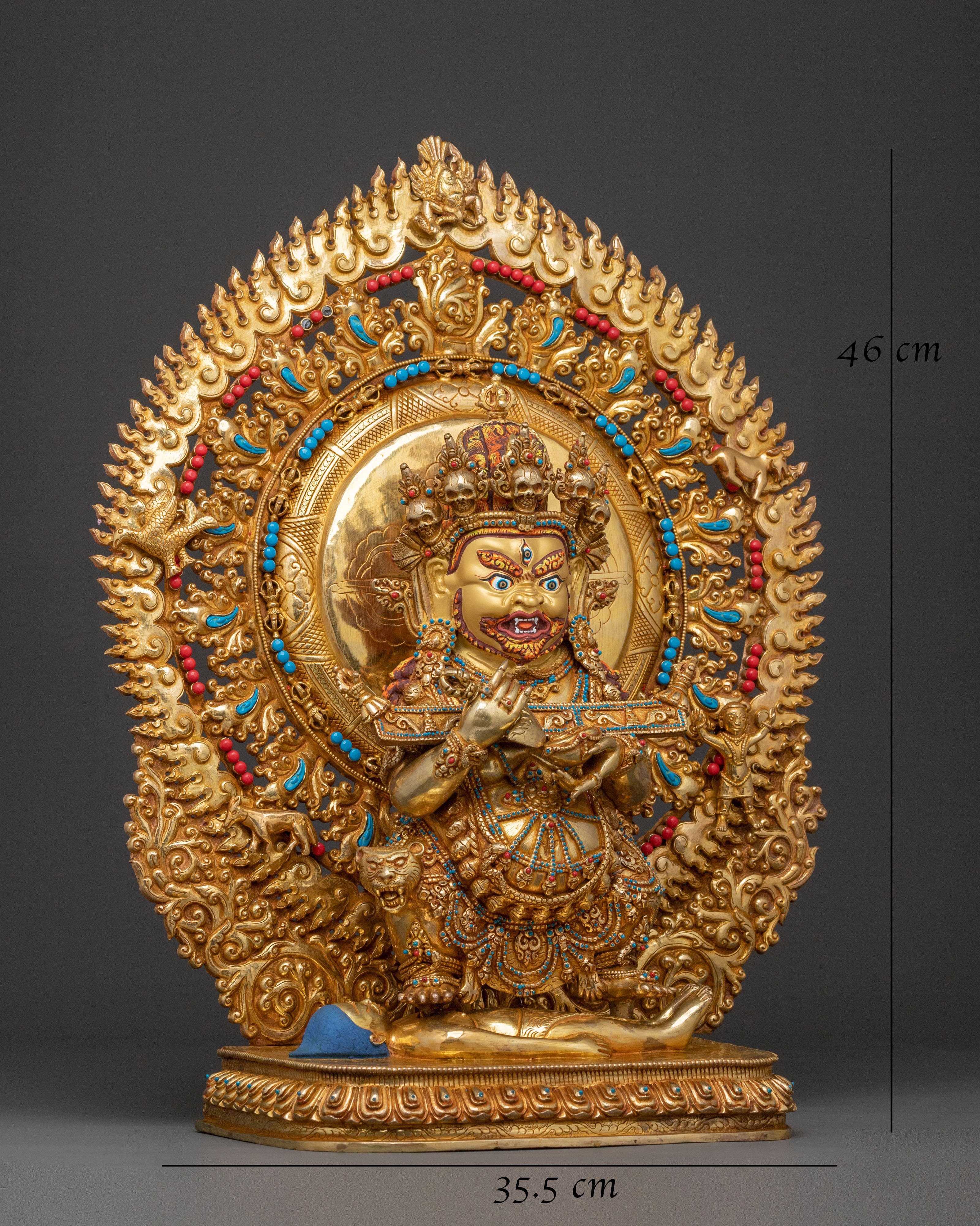 Shakya Mahakala Traditional Figurine | Tibetan Dharma Protector Deity