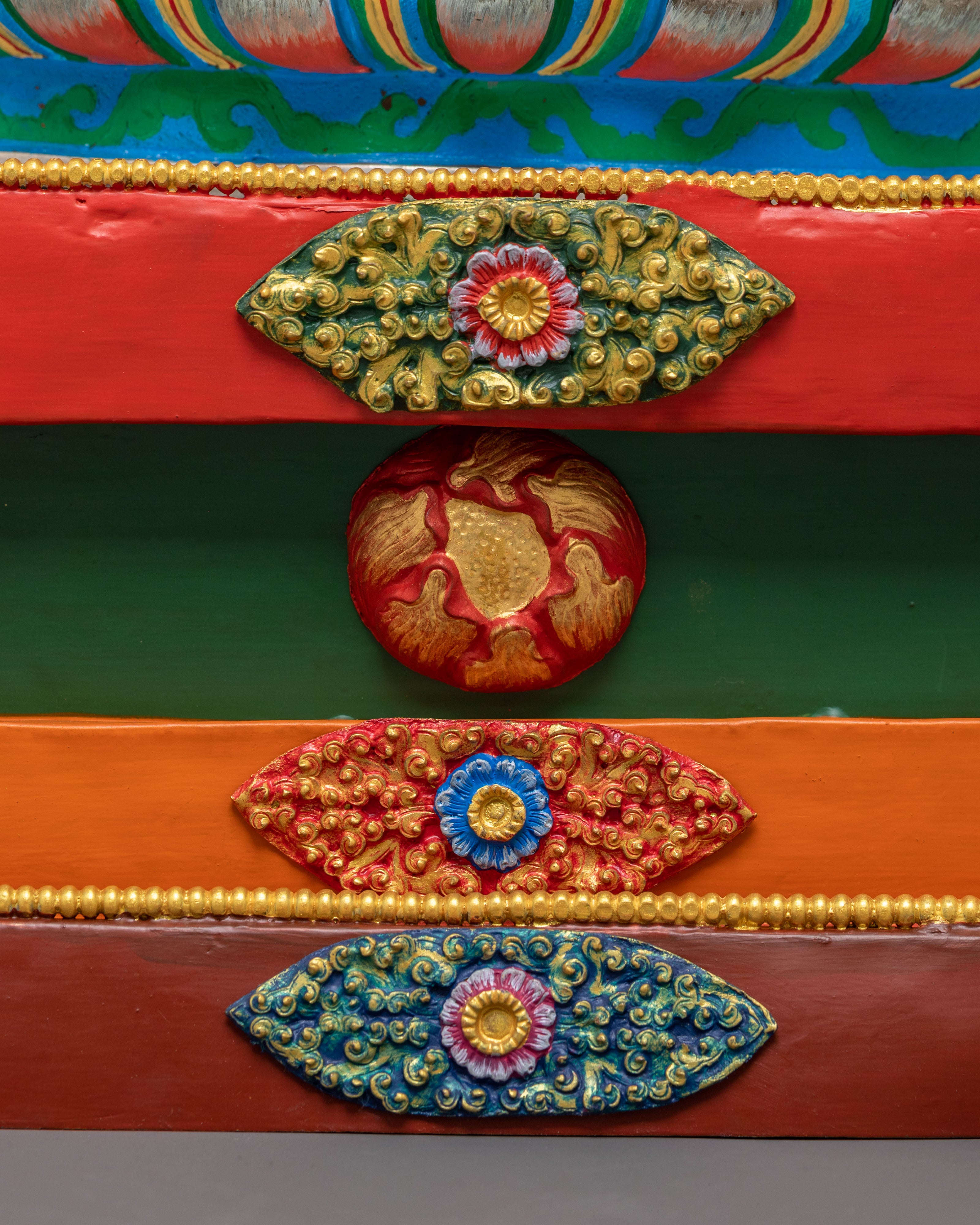 Amitabha Buddha On Throne | Radiant 24K Gold Glided