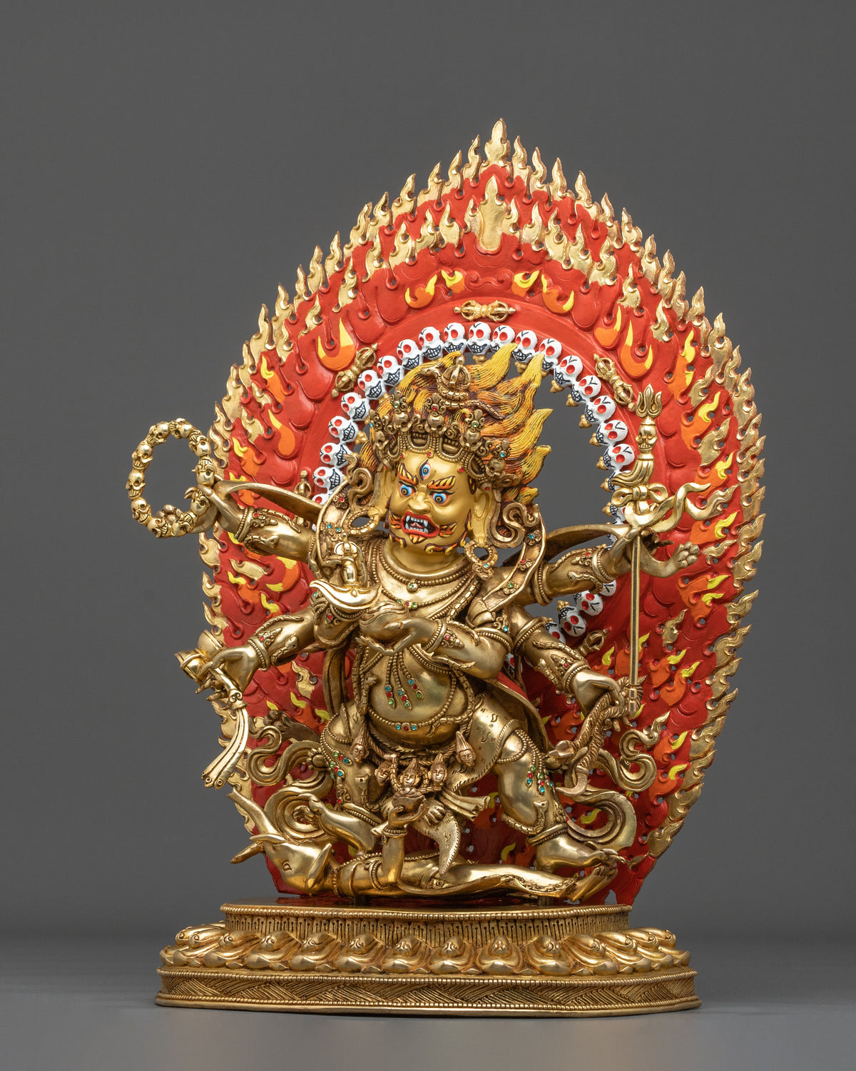 Six-Armed Mahakala Statue of Protection: Wrathful Protector of the Dharma