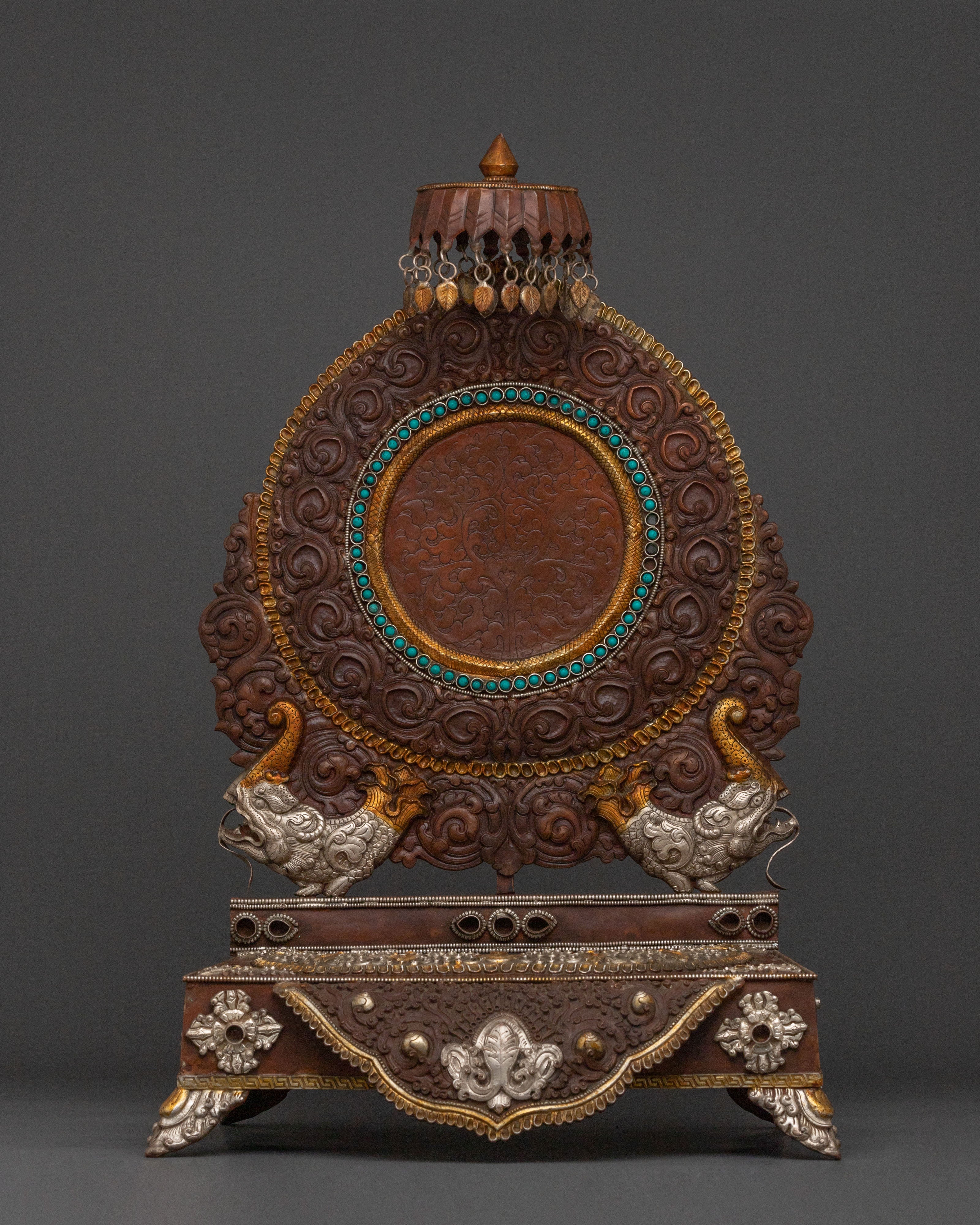 Shakyamuni Buddha Himalayan Statue on Throne
