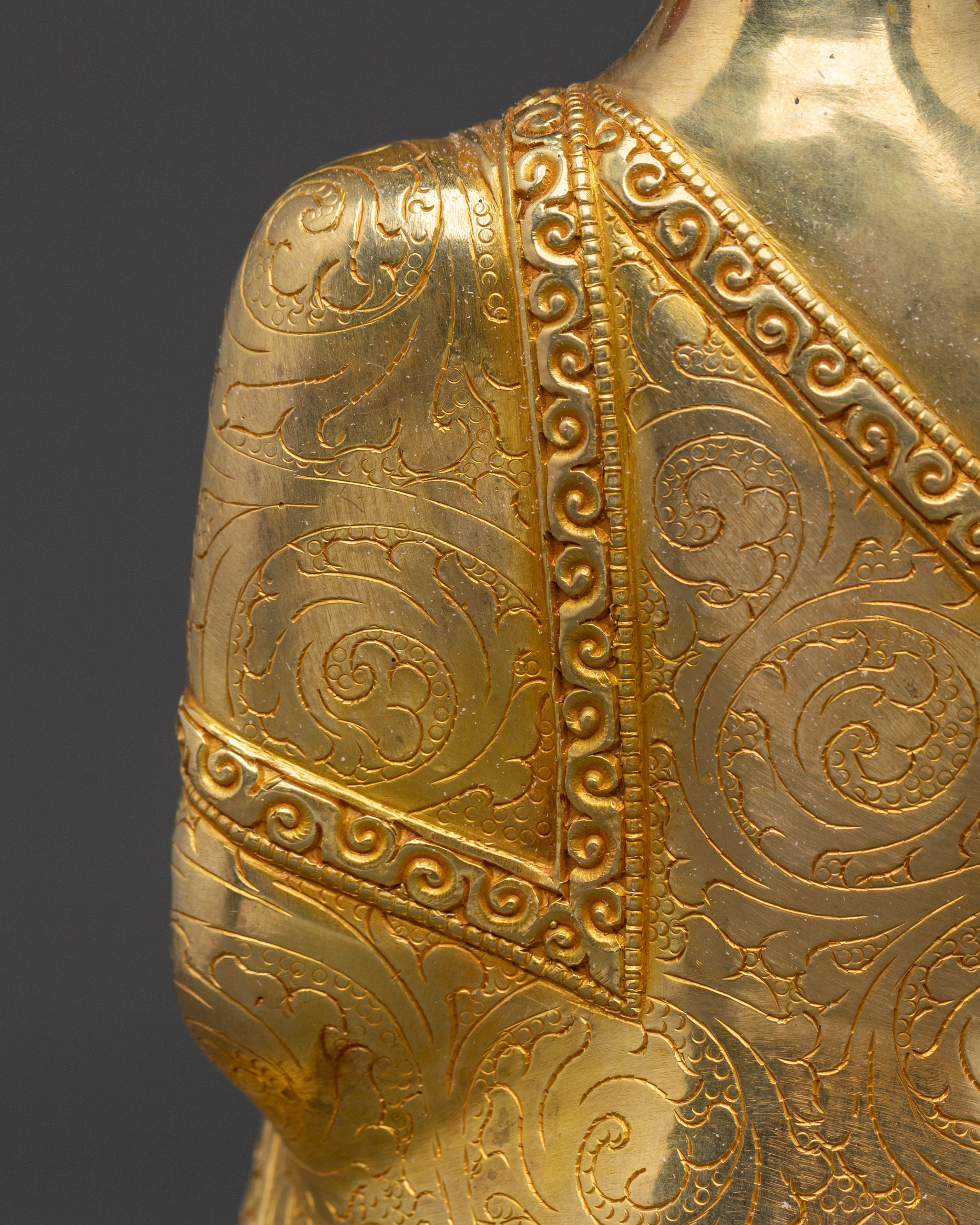 Handcrafted Shakyamuni Buddha Statue | 24K Gold Gilded