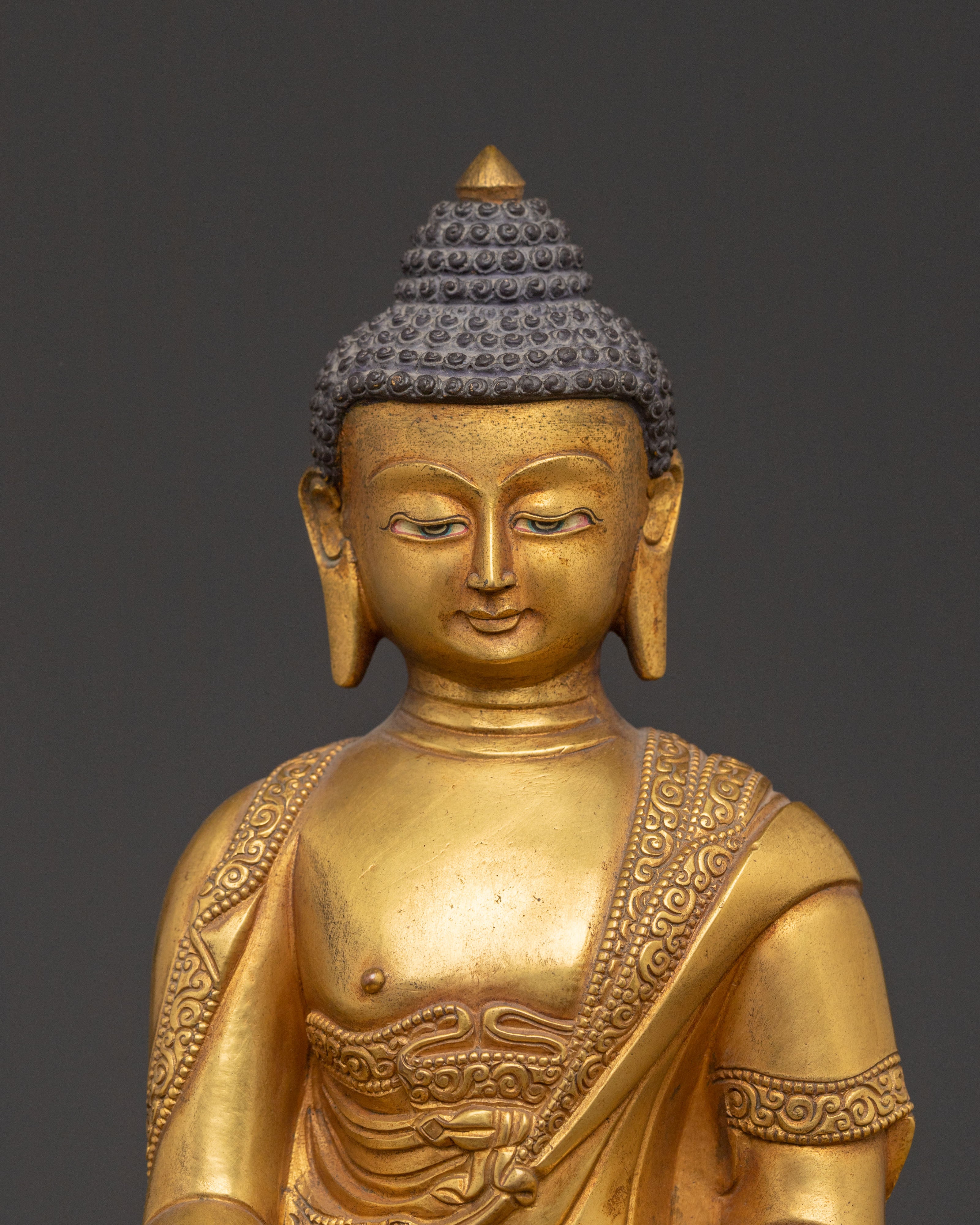 Shakyamuni Buddha Statue on Throne | Spiritual Figure