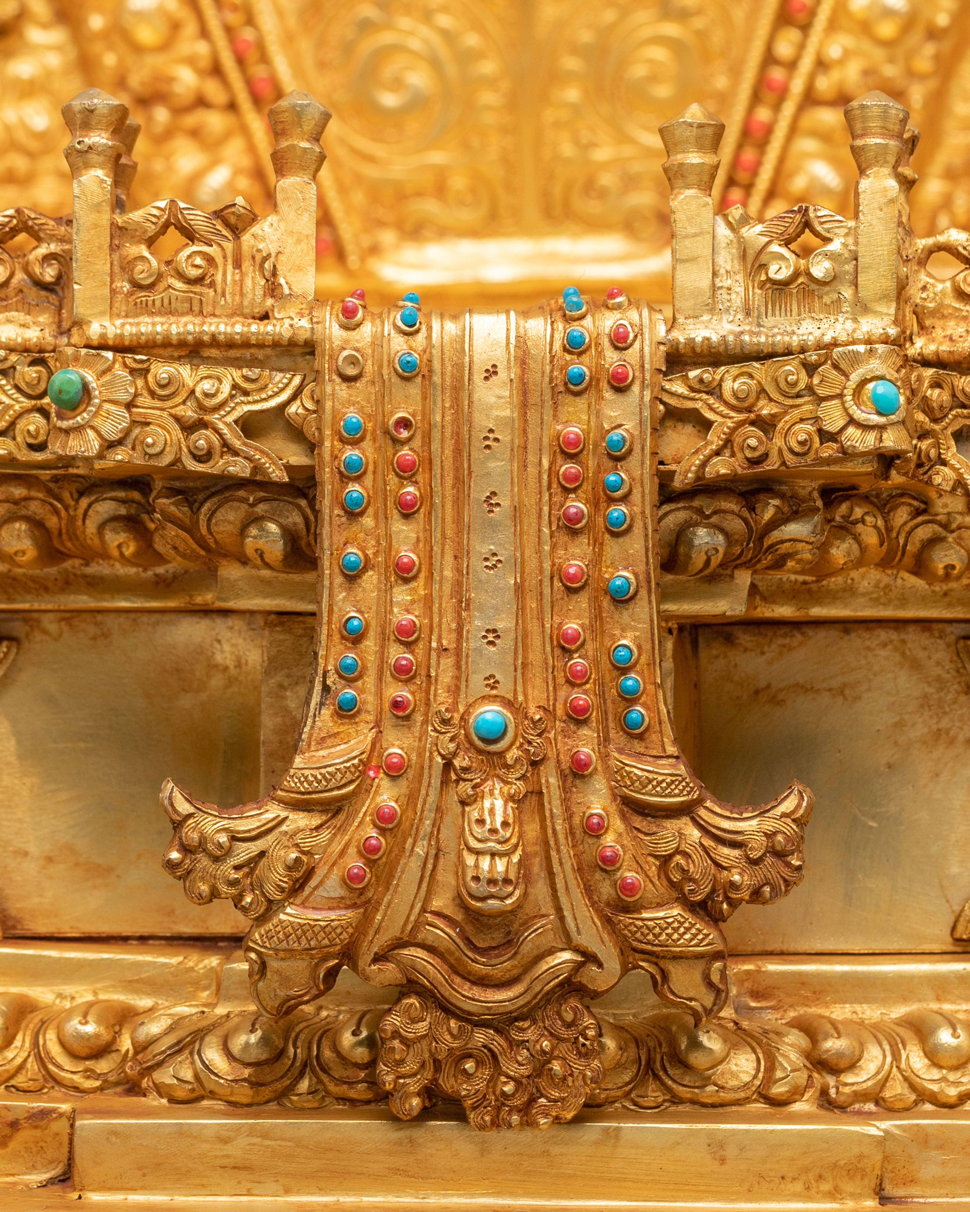 Sacred Throne – 24K Gold Gilded Copper Stature