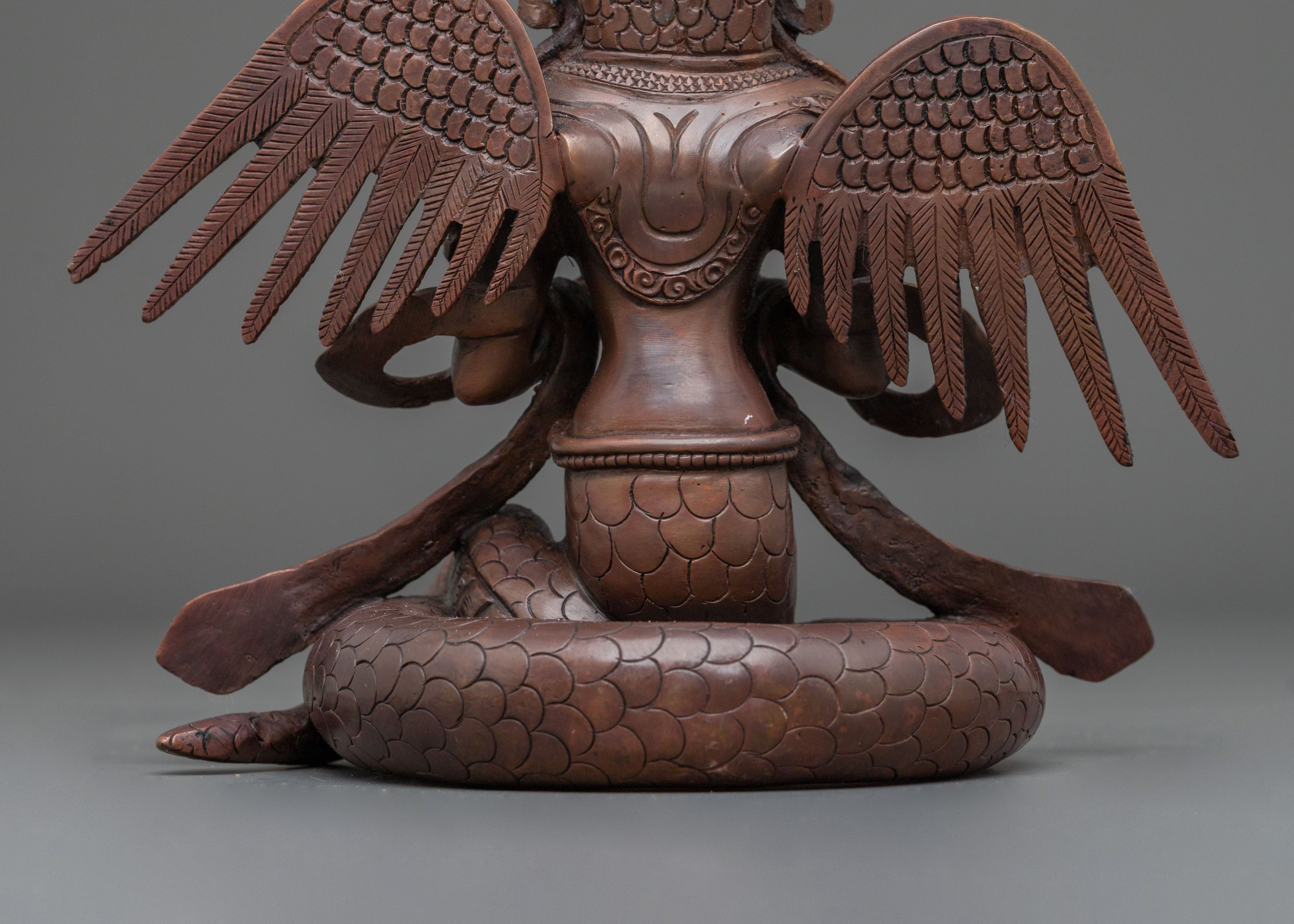 Handmade Nagkanya Sculpture: Serpent Goddess of Protection and Wisdom