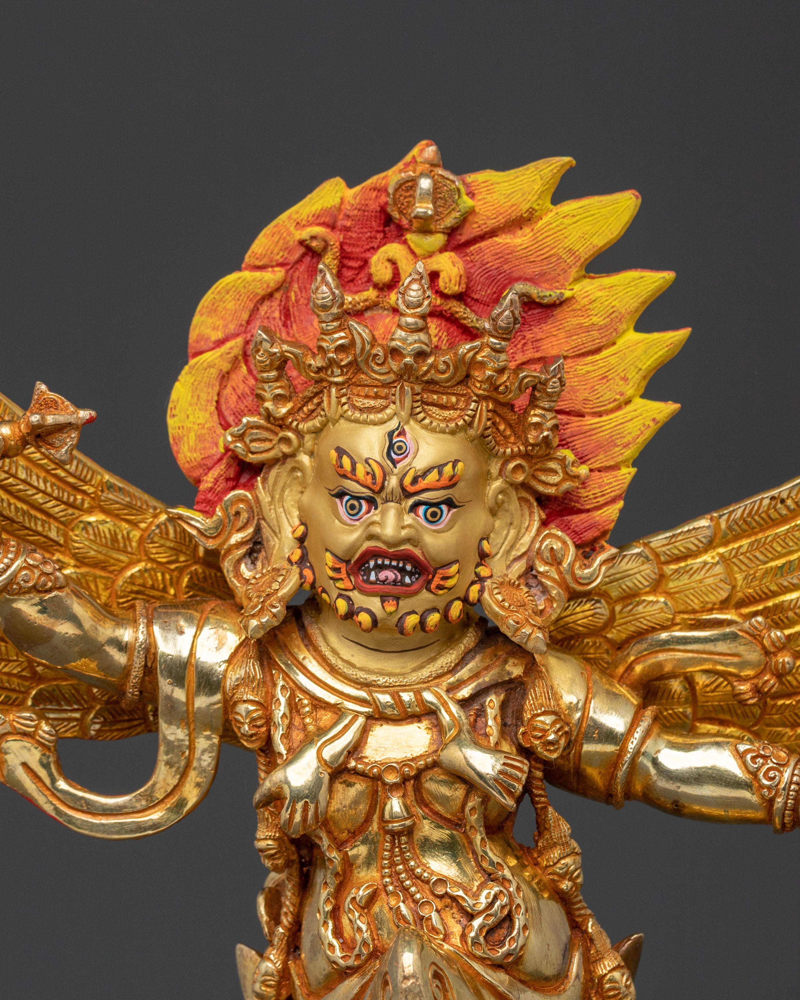 Traditional Vajrakilaya Statue | Wrathful Tantric Deity of Transformation