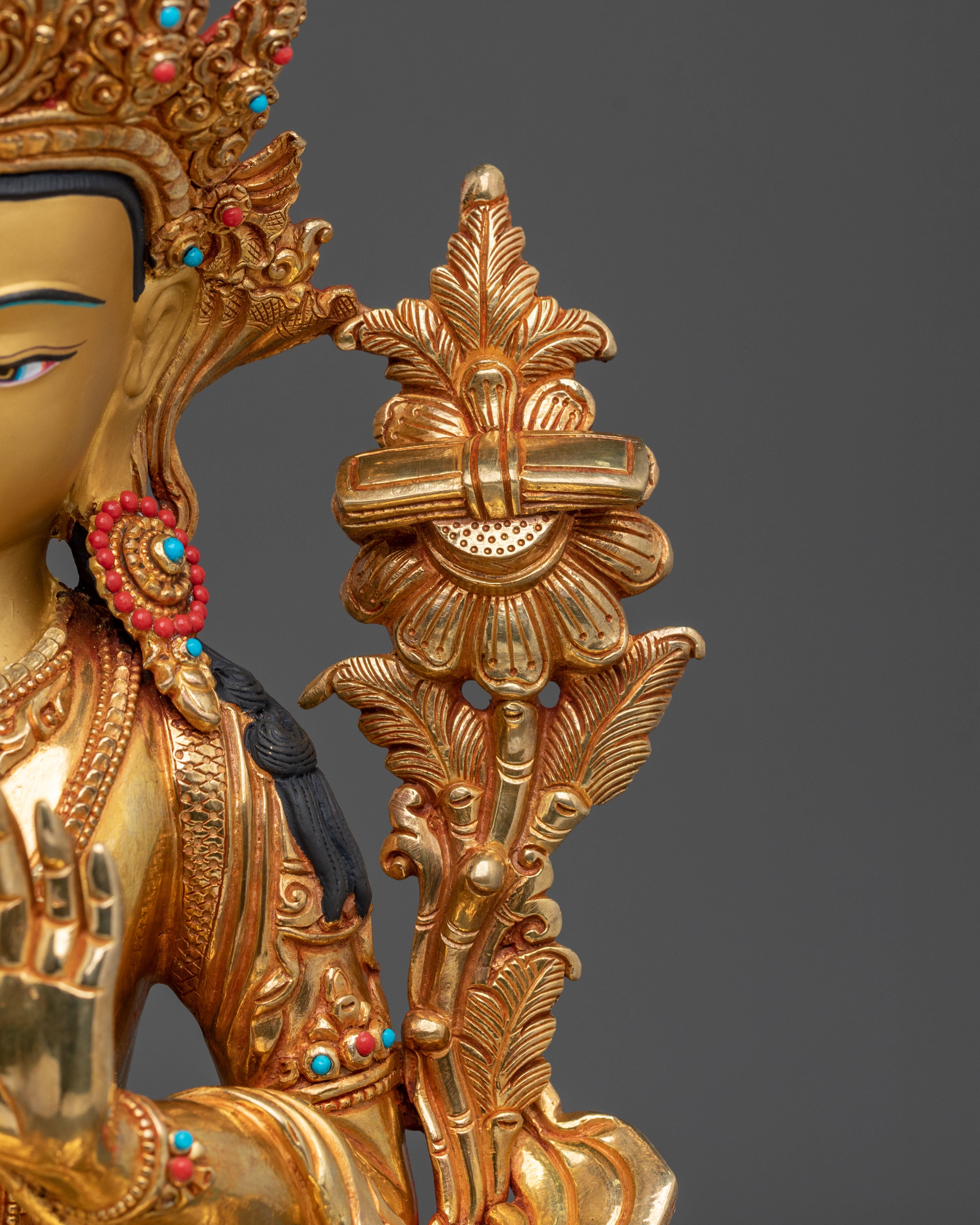 Handmade Manjughoṣa Statue | Tibetan Wisdom Deity
