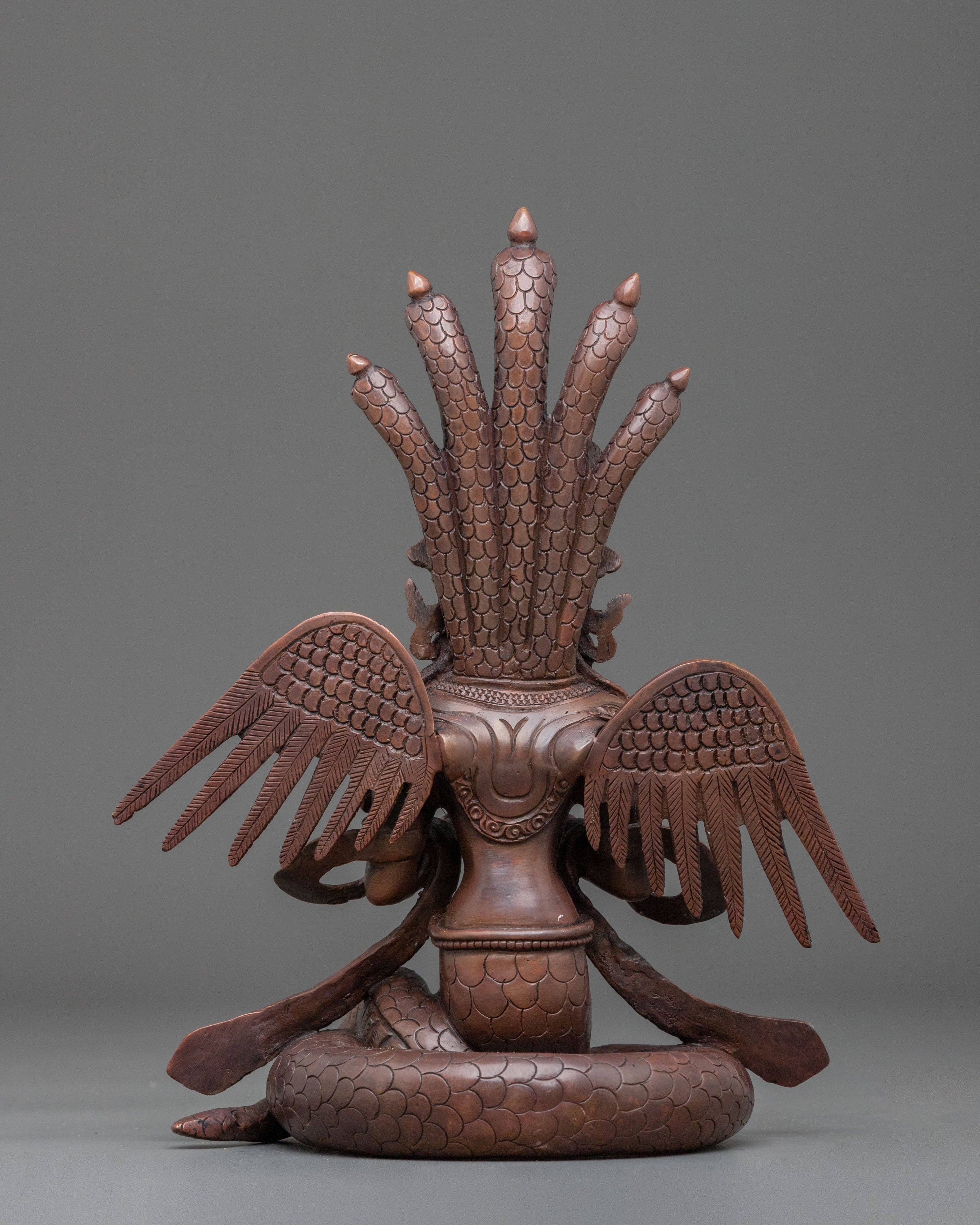 Handmade Nagkanya Sculpture: Serpent Goddess of Protection and Wisdom