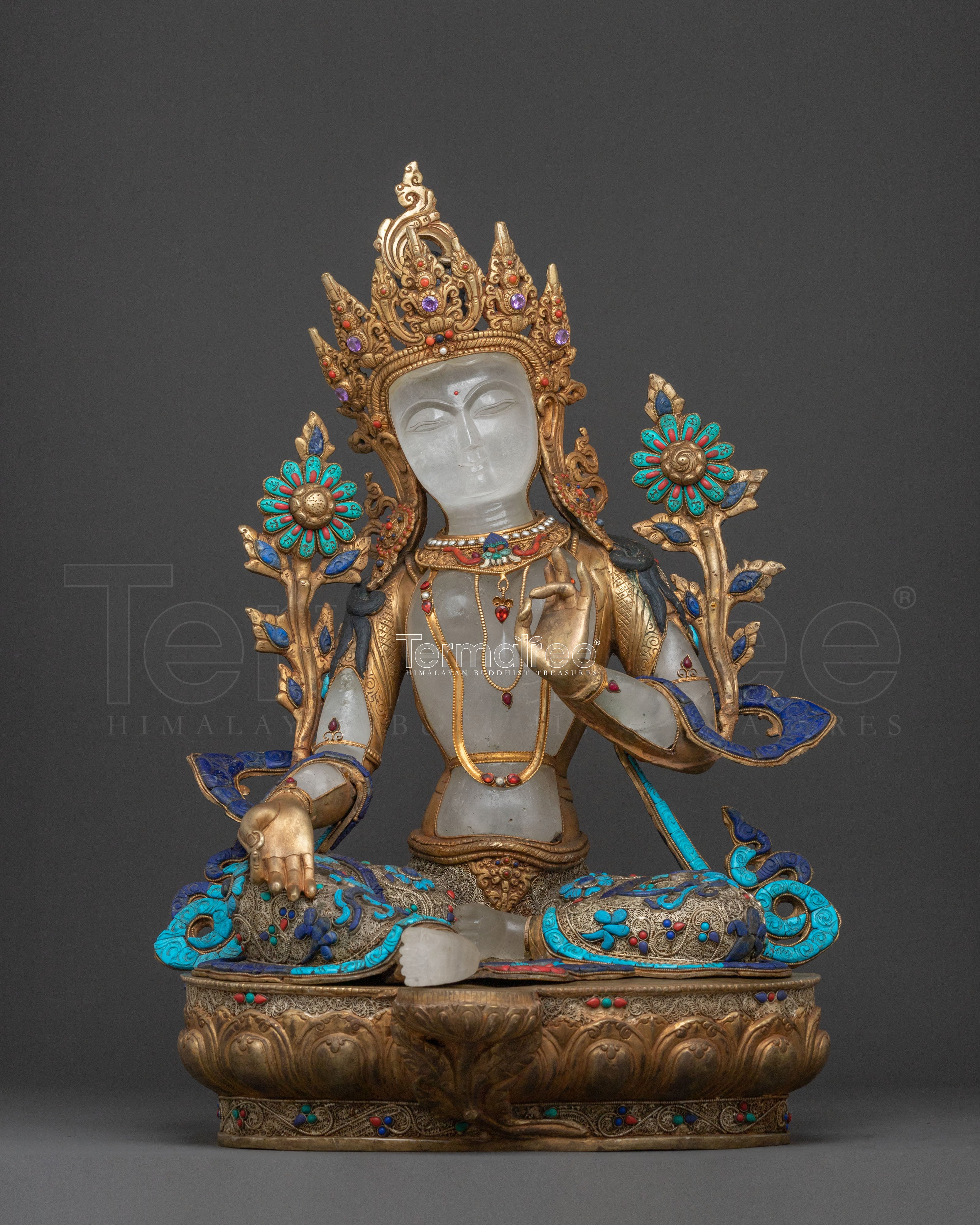 Green Tara Healing and Blessing Statue | Himalayan Buddhist Art