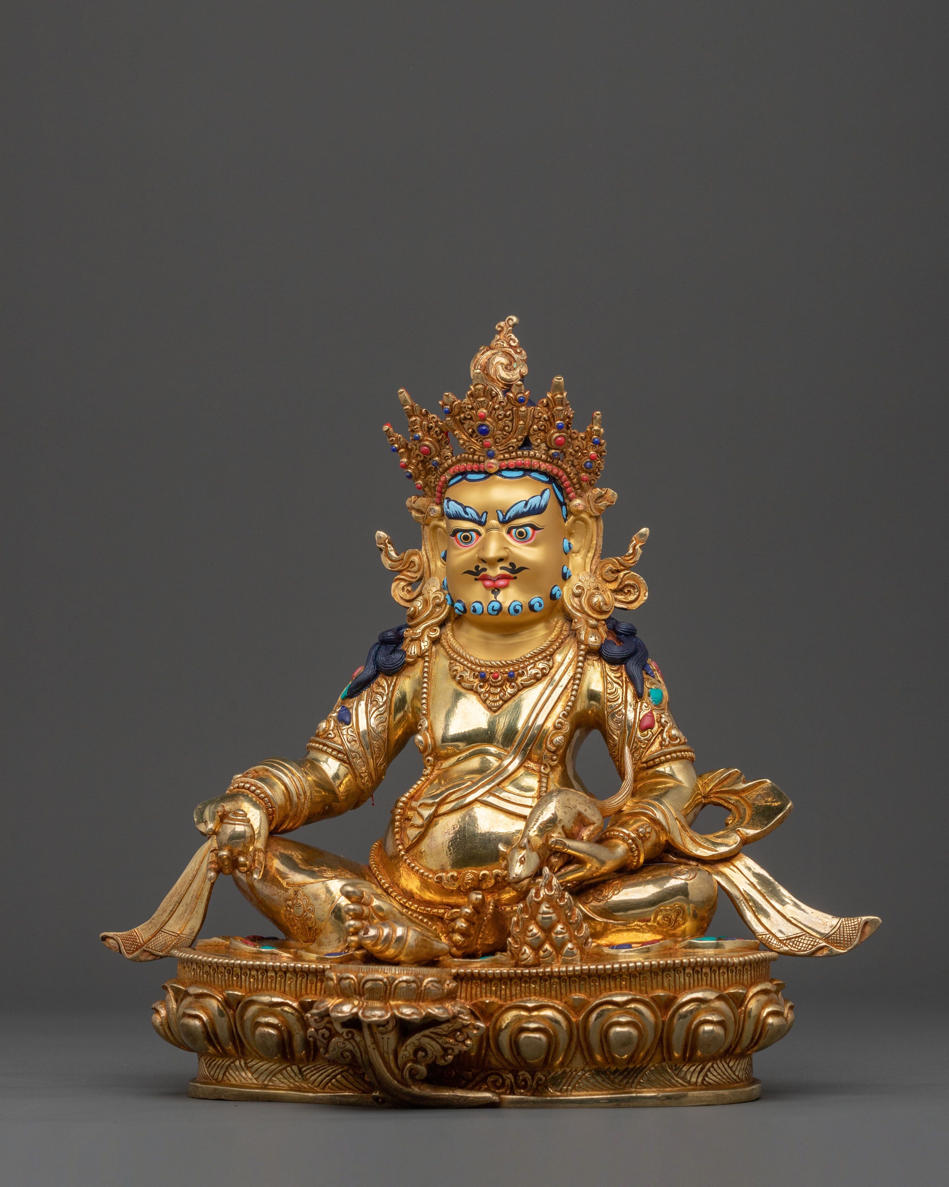 Wealth God Dzambhala Sacred Sculpture | Buddhist God of Prosperity