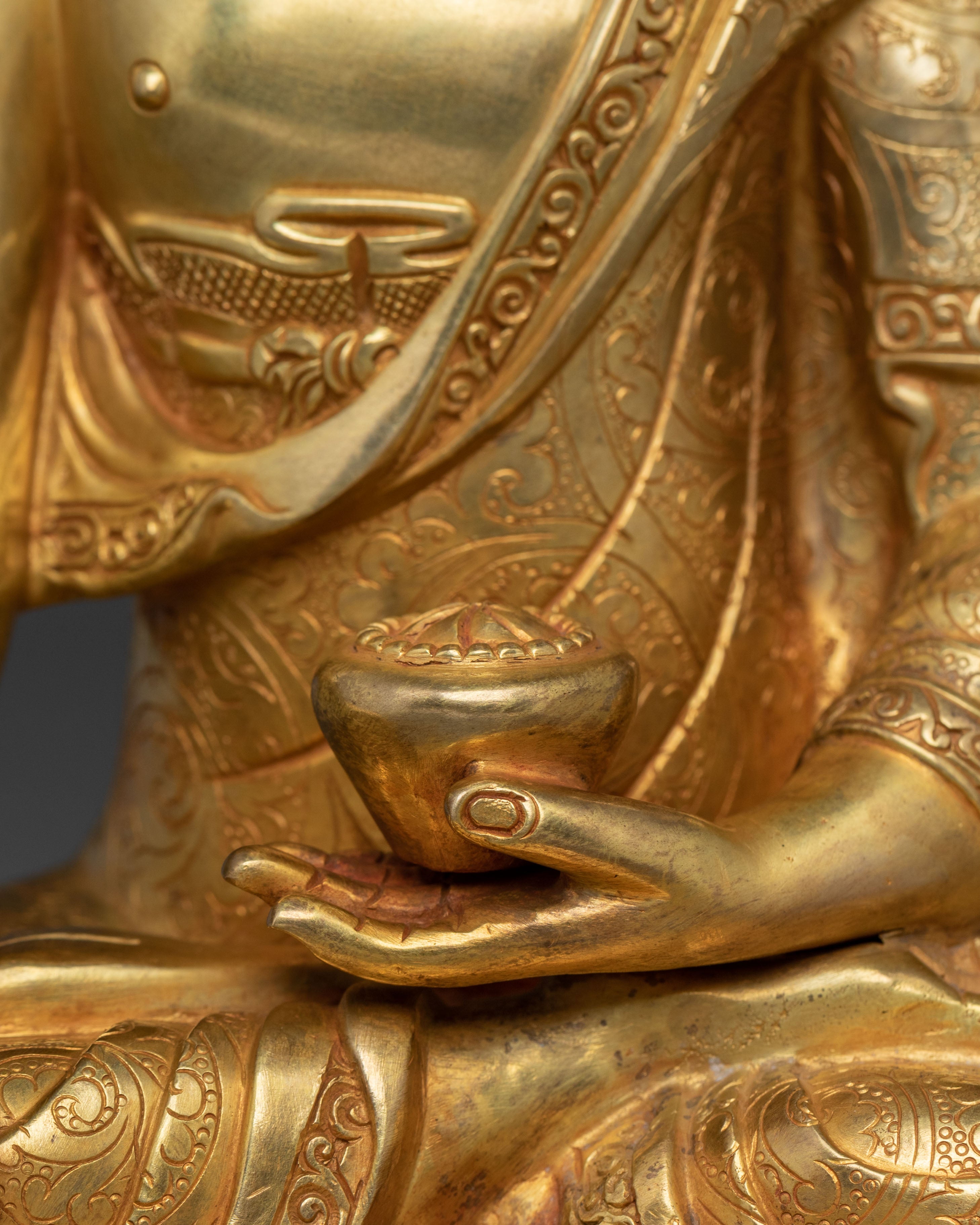 Awakened One Shakyamuni Buddha Sacred Statue | 24K Gold Gilded