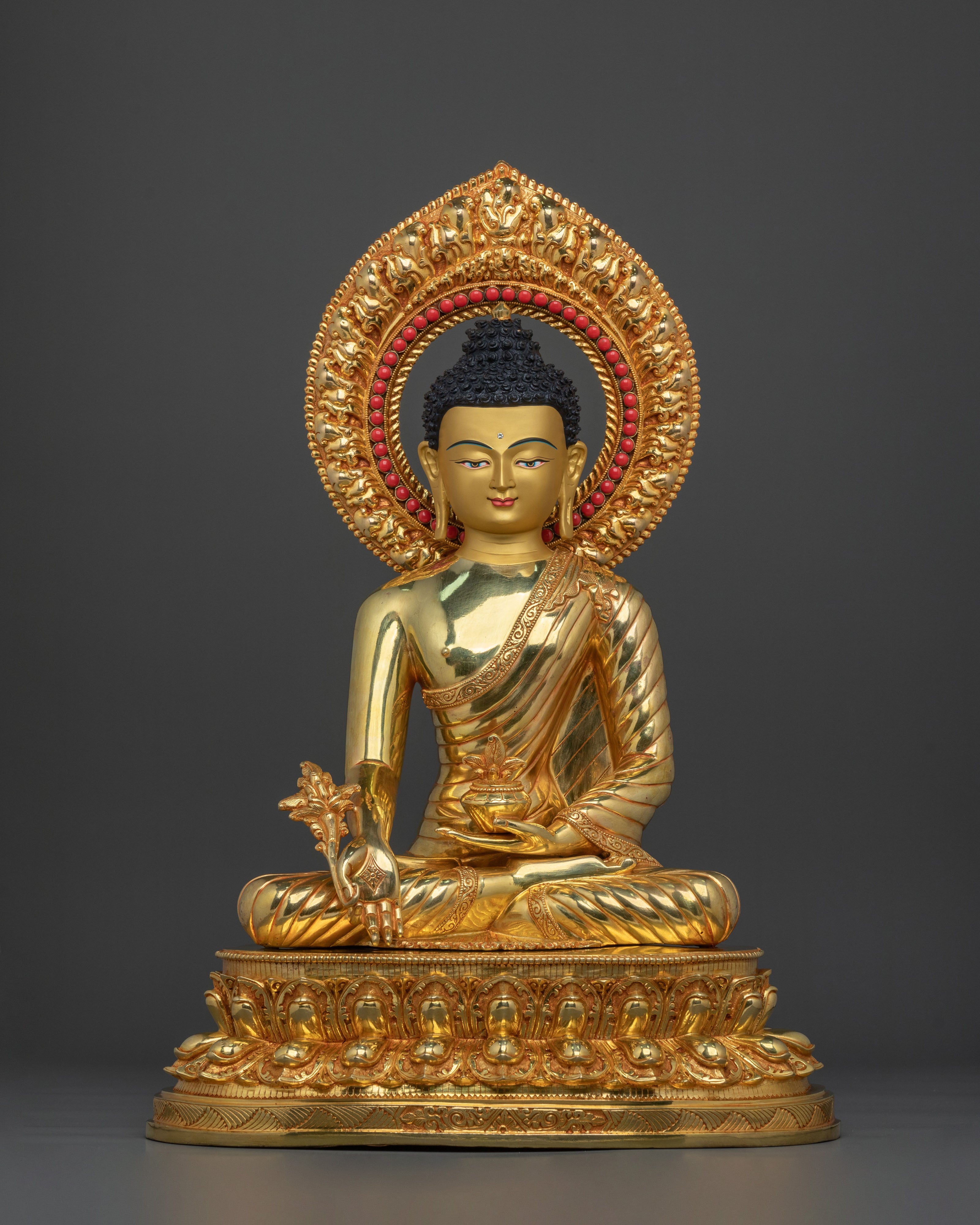 Healing Buddha Bhaisajyaguru Art: 24K Gold Gilded