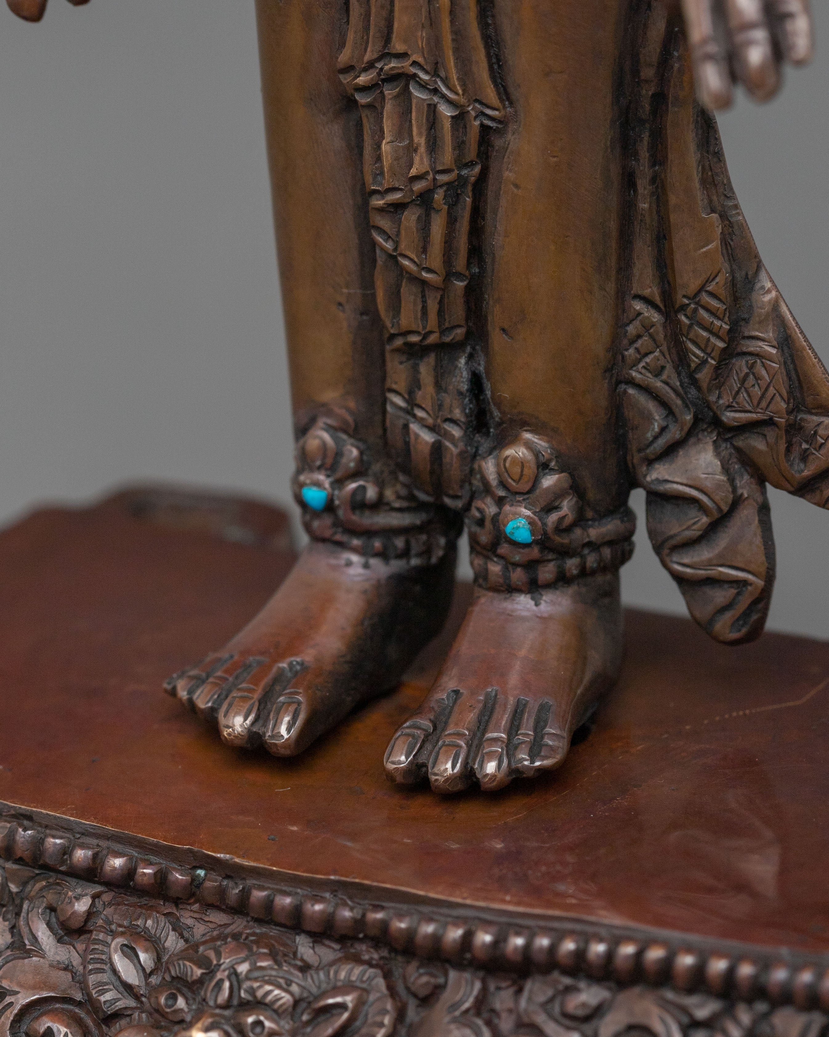 Padmapani Sacred Sculpture | Oxidized Copper Body