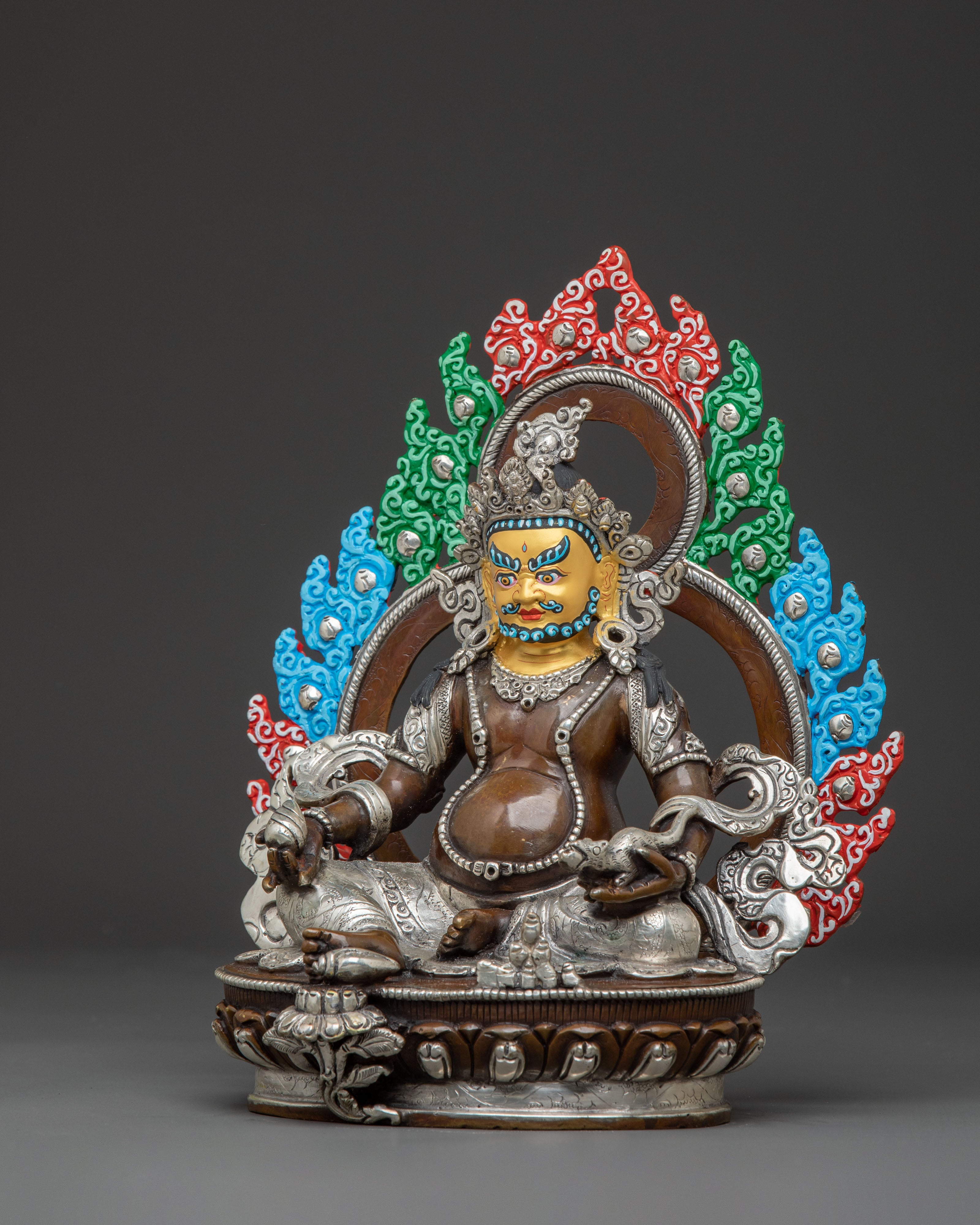 Dzambhala Spiritual Prosperity Statue – Handcrafted Gilded Serenity