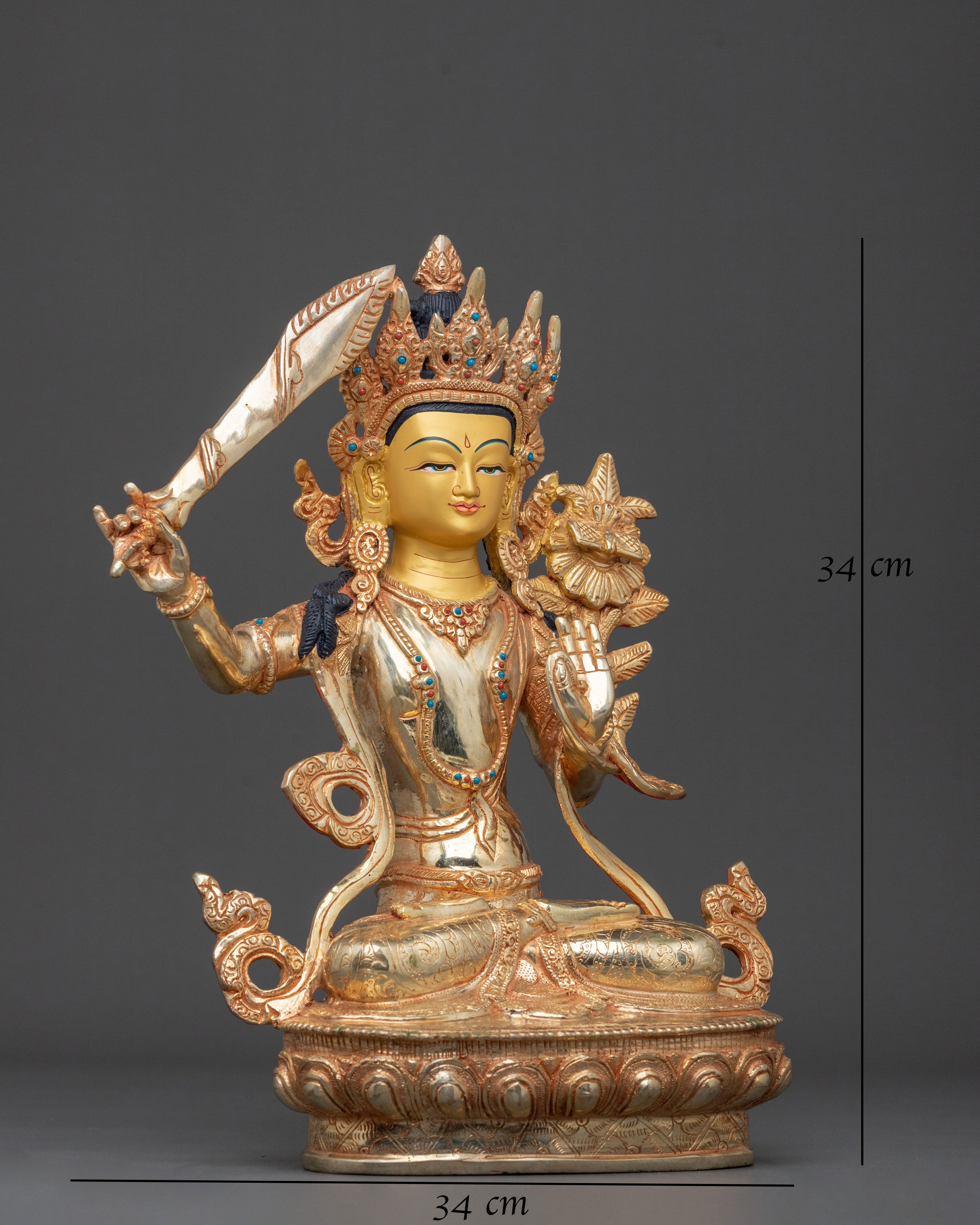 Manjushri Sacred Figurine | Altar Home Decor