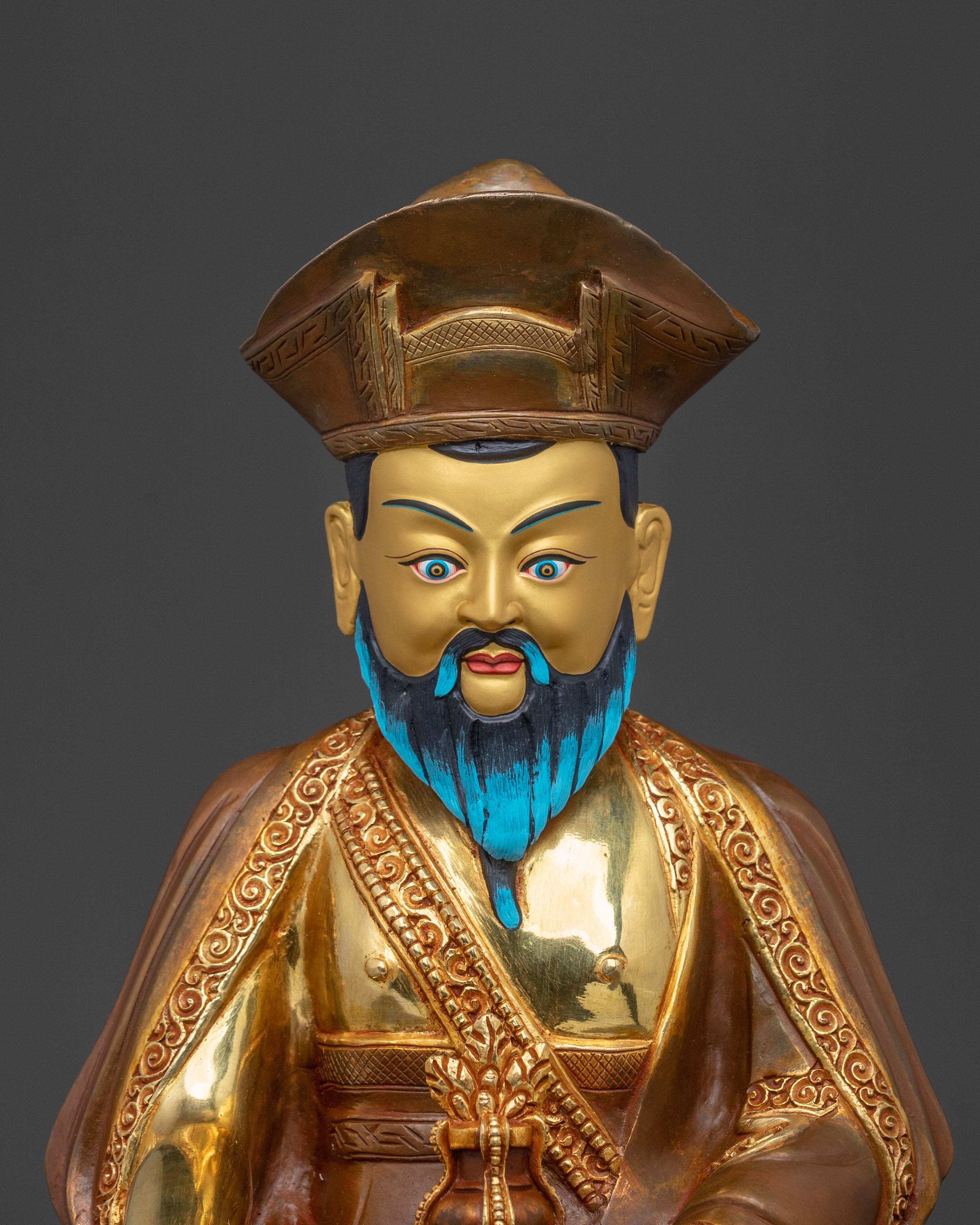 Guru Shapdum Sacred Statue | 24k Gold Gilded Icon