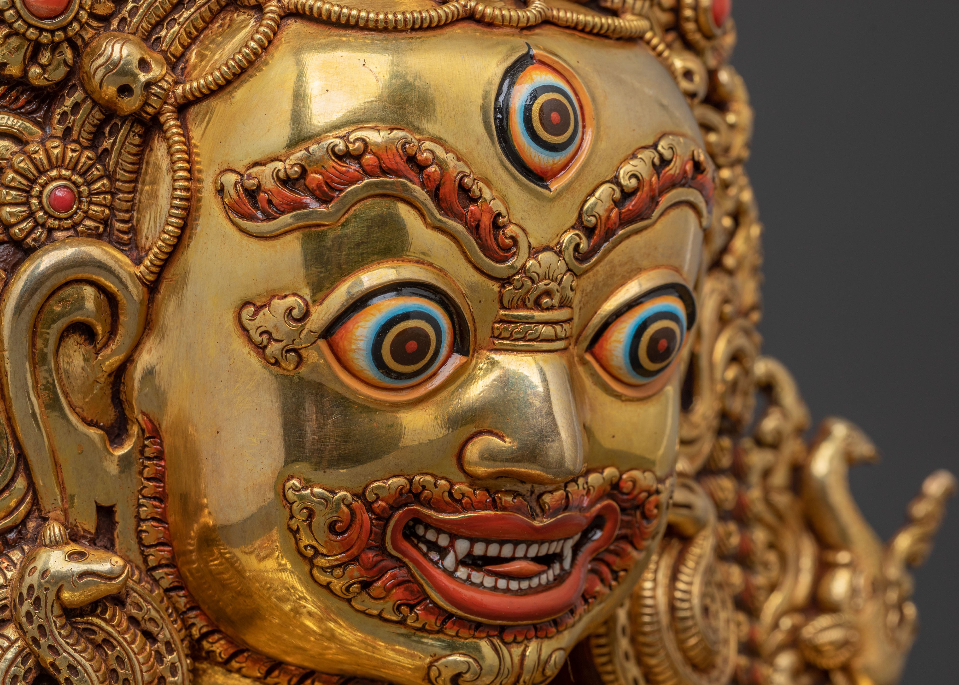 Bhairava Mask Sculpture | Spiritual Protection
