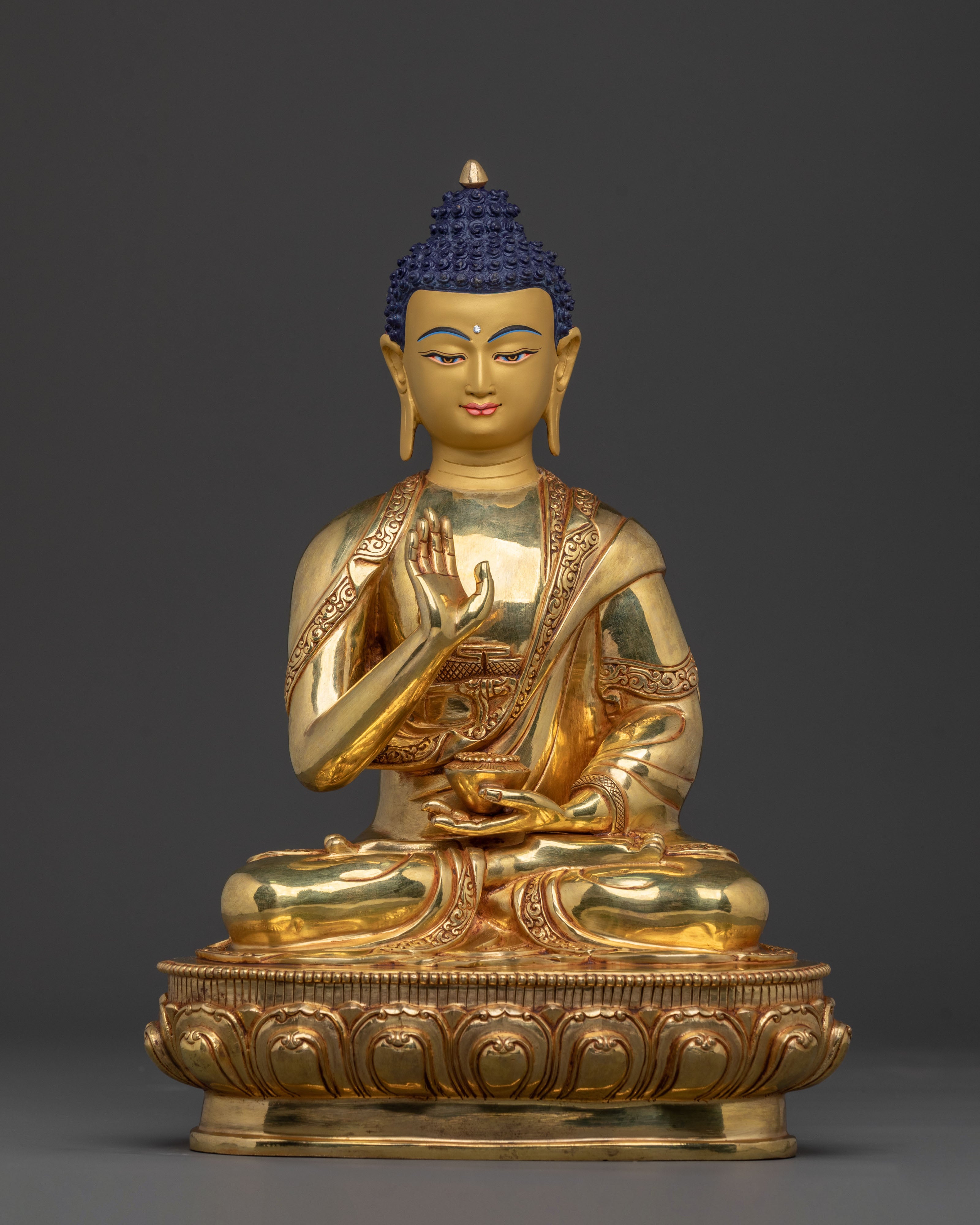 5 Dhyani Buddha Assembly | 24K Gold Gilded Copper Statue