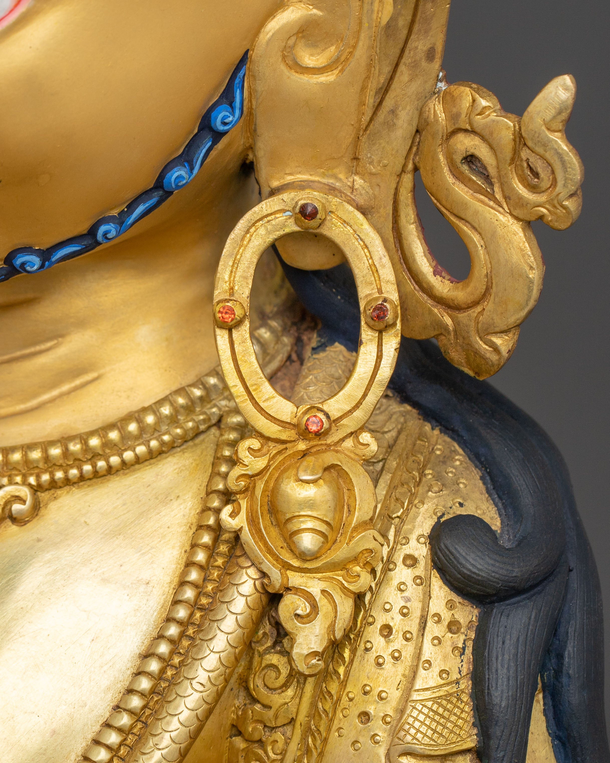 Dzambhala Sacred Statue | 24K Gold Gilded Buddhist God