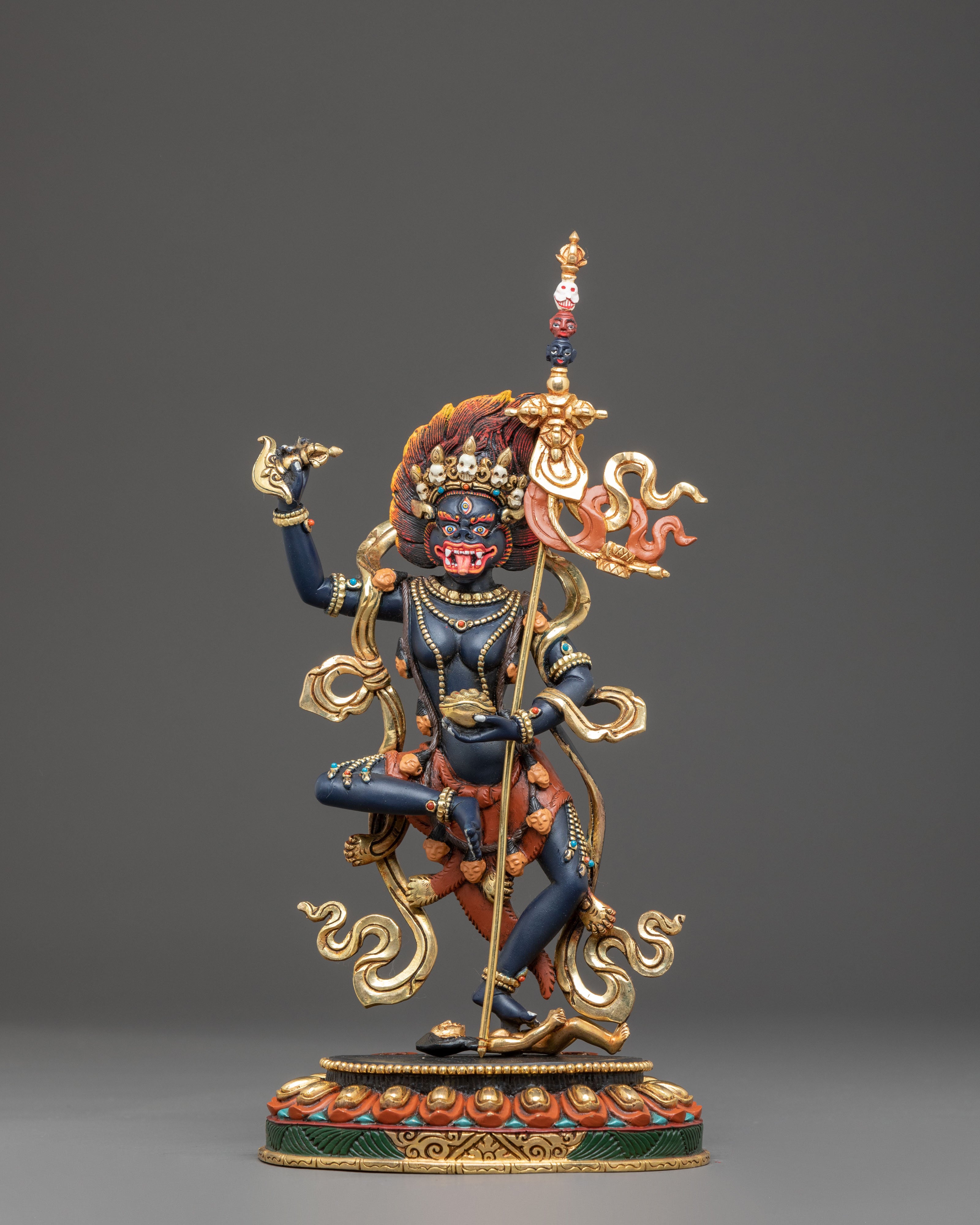 Handcrafted Simhamukha Sculpture | Wrathful Fierce Dharma Protector