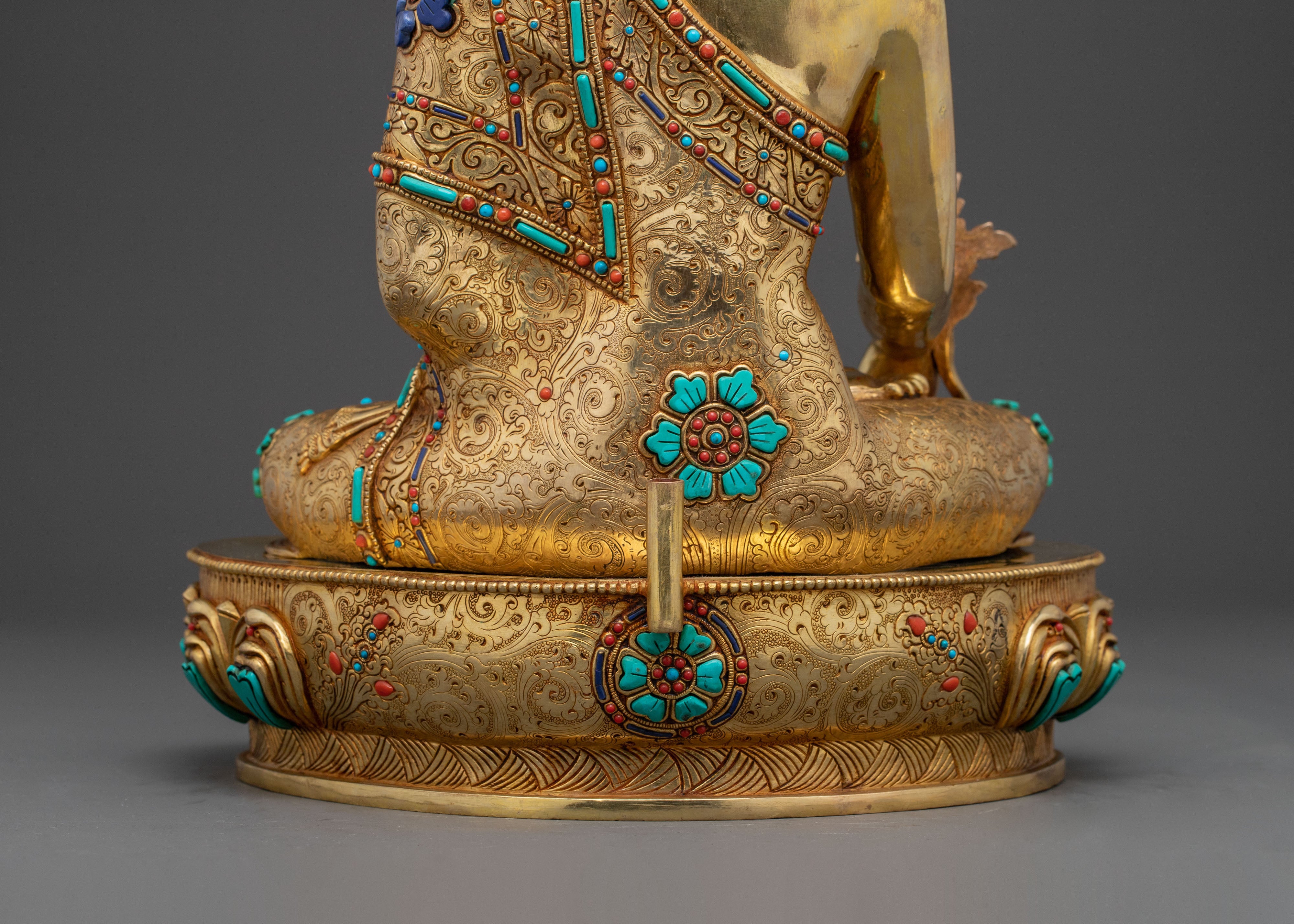 Medicine Buddha (Bhaishajyaguru) Golden Statue
