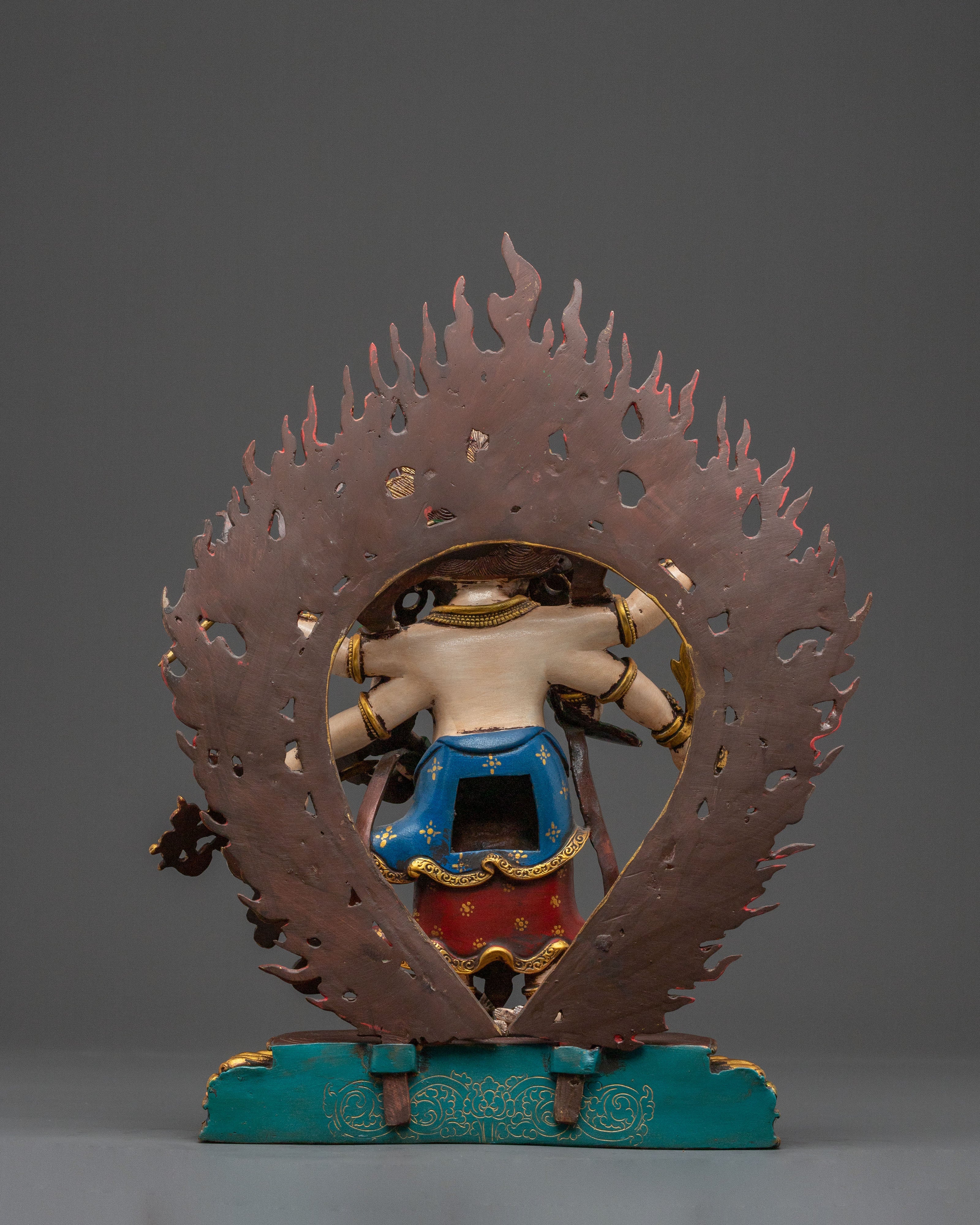 White Mahakala Buddhist Guardian | Handcrafted Statue
