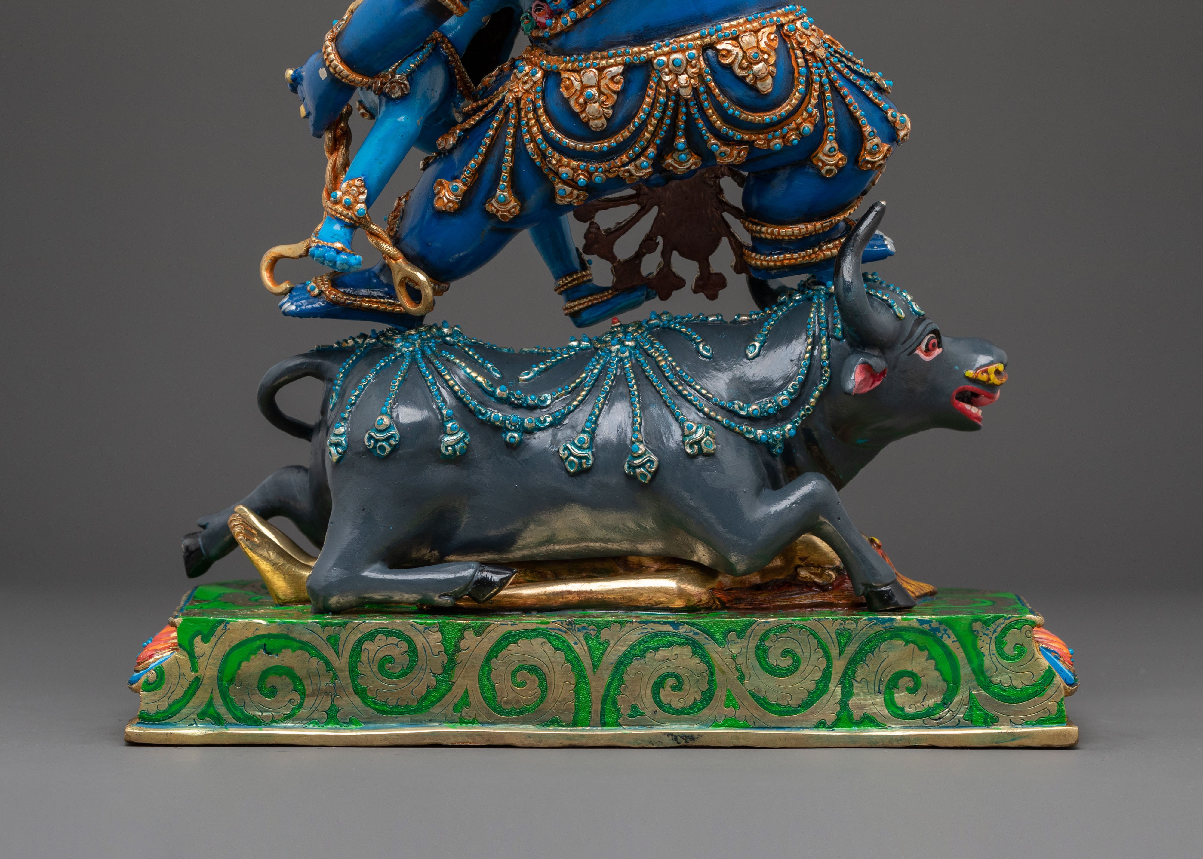 Yama Dharmaraja Sculpture with Copper Body